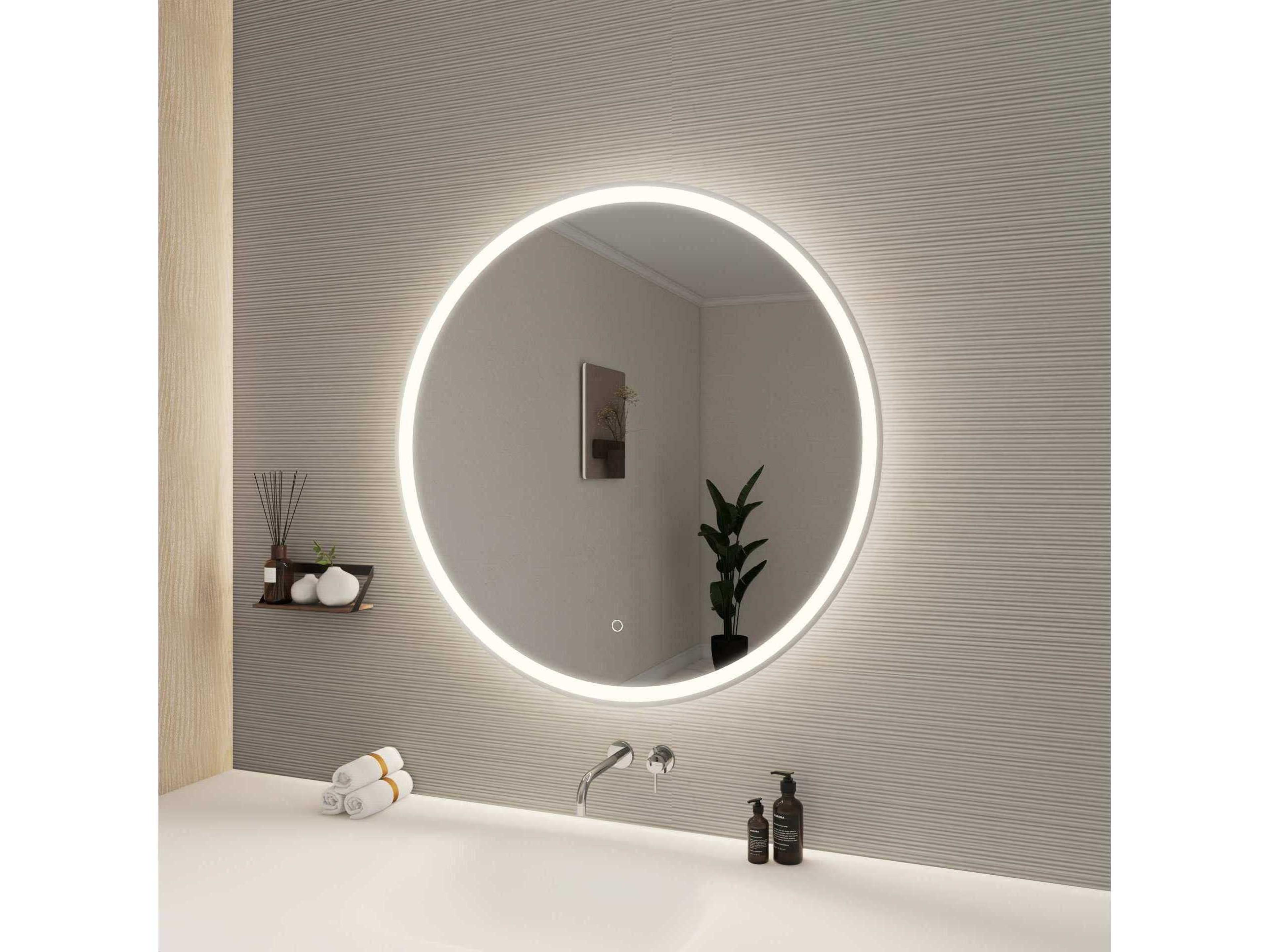 Elegant Lighting Harmoni Silver Round Wall Mirror