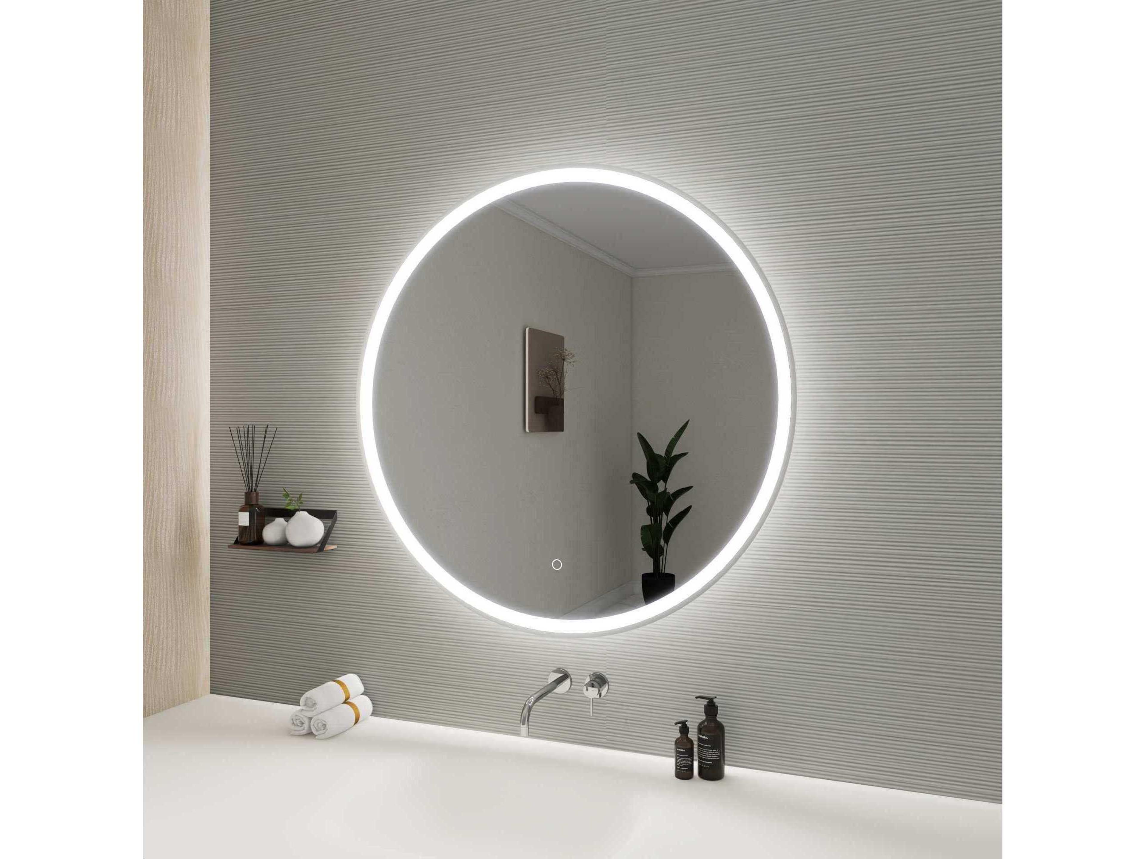Elegant Lighting Harmoni Silver Round Wall Mirror