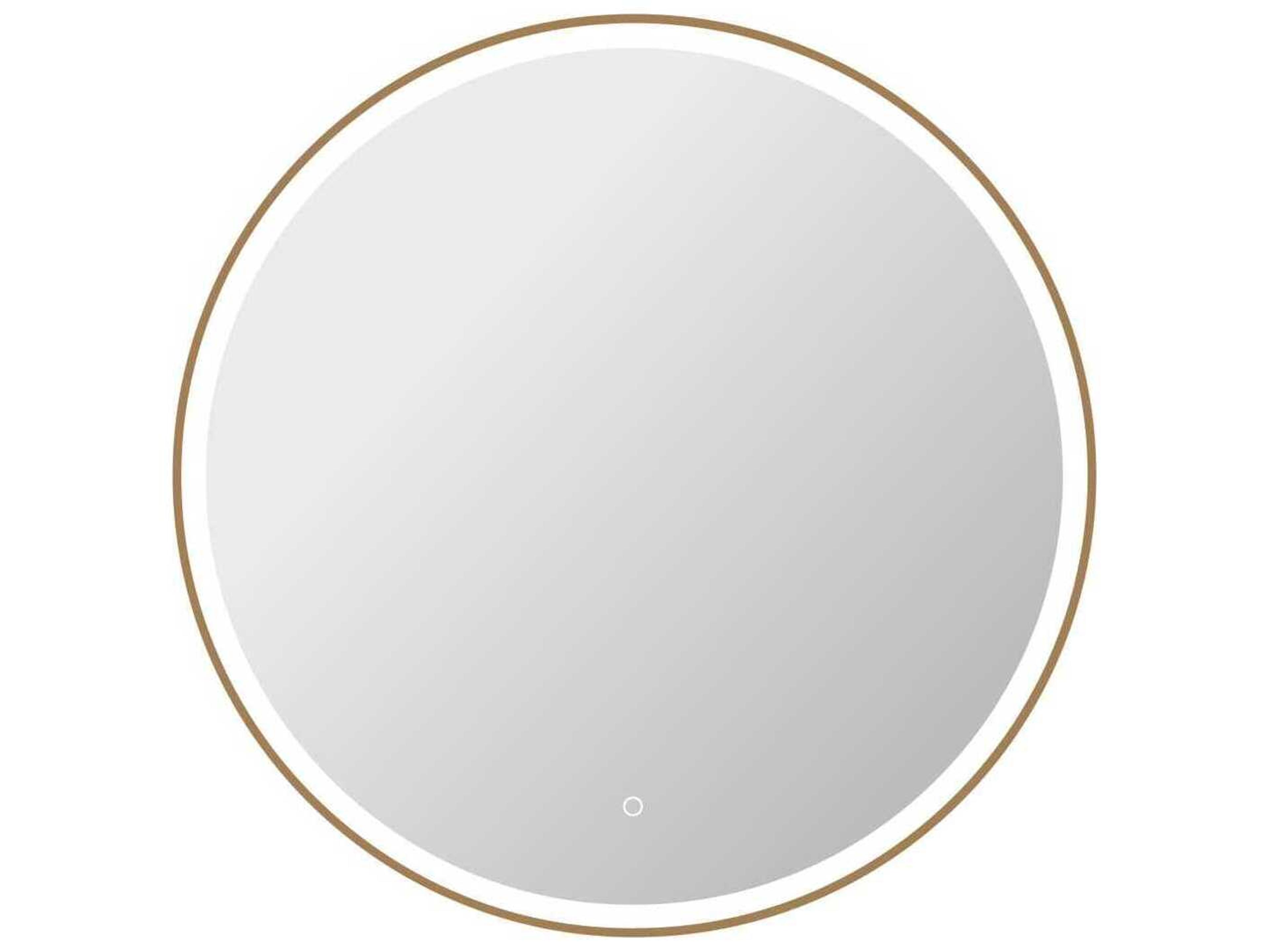 Elegant Lighting Harmoni Satin Gold Round Wall Mirror