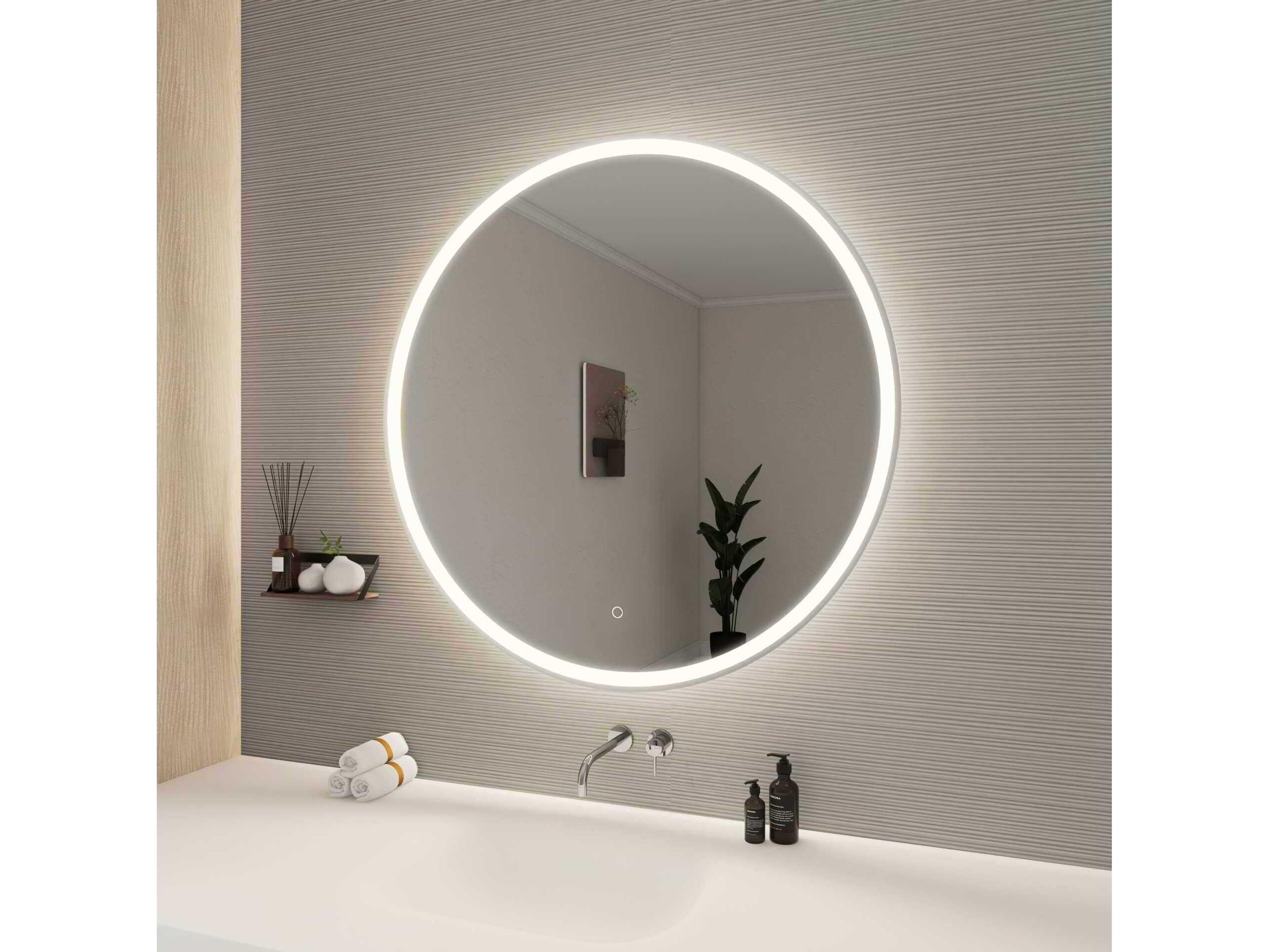 Elegant Lighting Harmoni Silver Round Wall Mirror