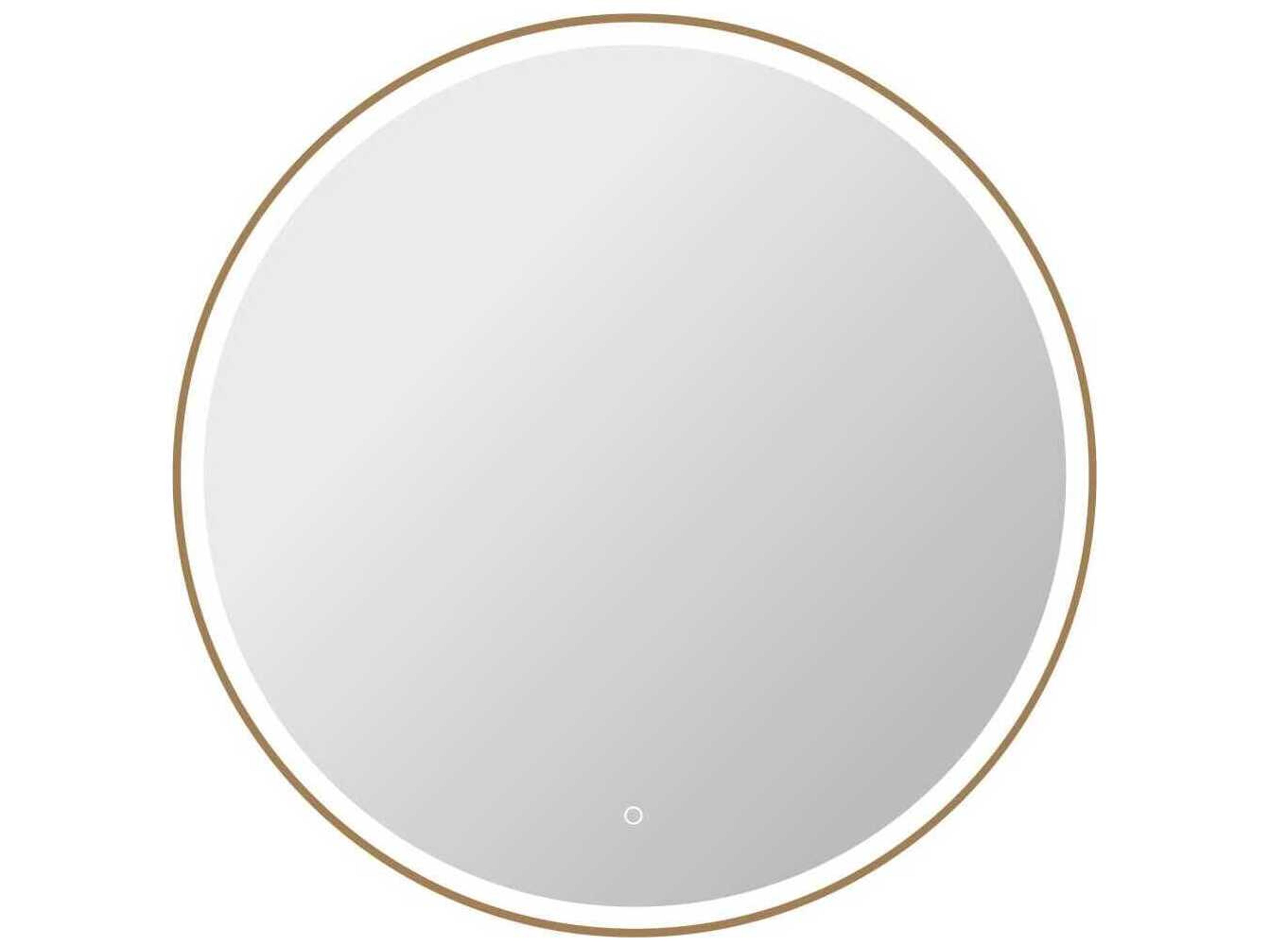 Elegant Lighting Harmoni Satin Gold Round Wall Mirror