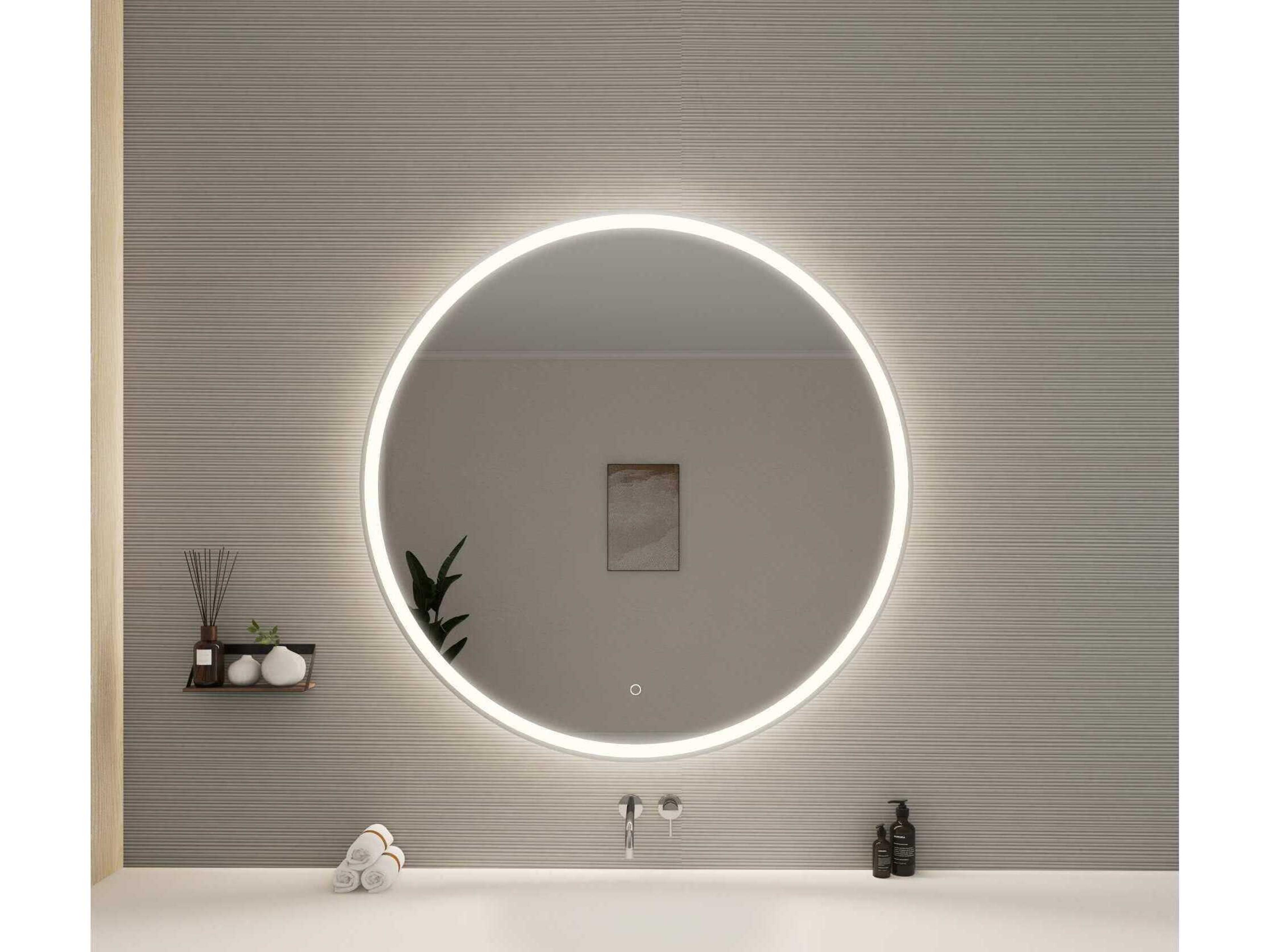 Elegant Lighting Harmoni Silver Round Wall Mirror