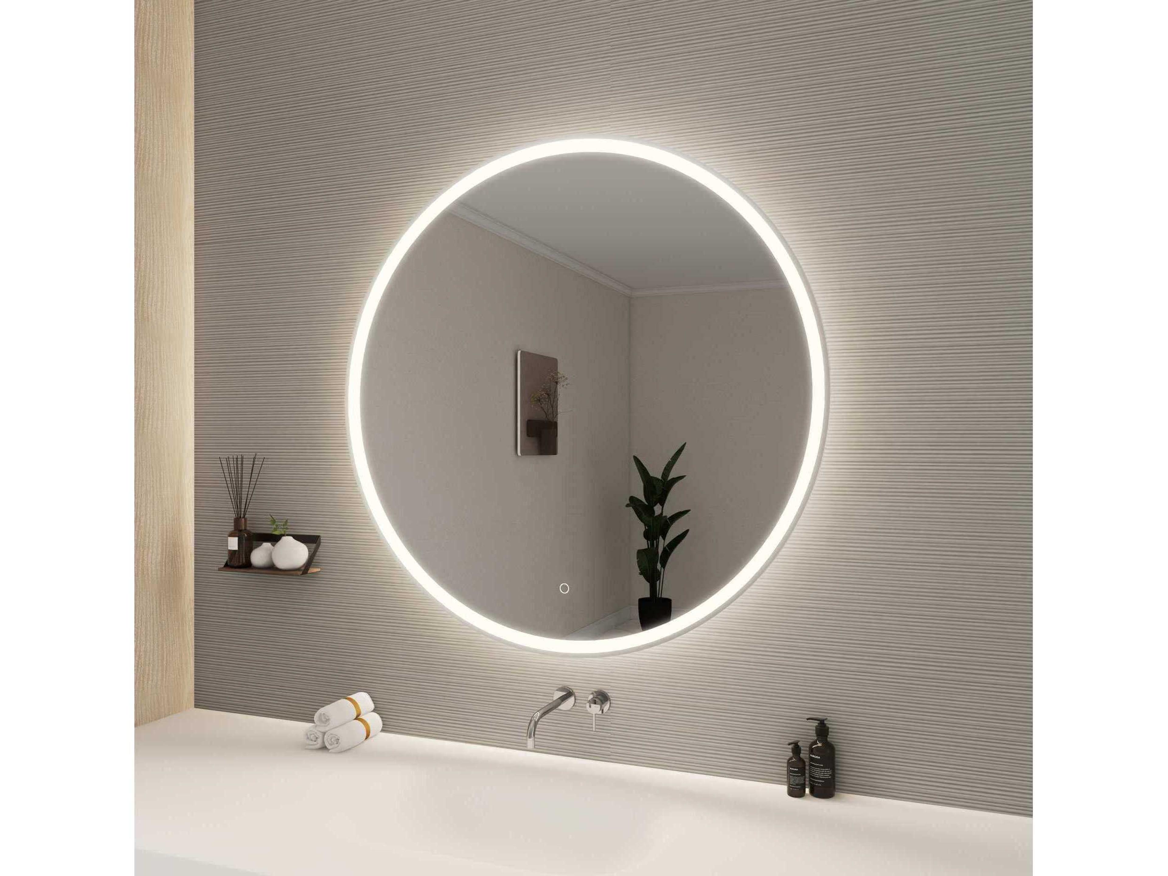 Elegant Lighting Harmoni Silver Round Wall Mirror