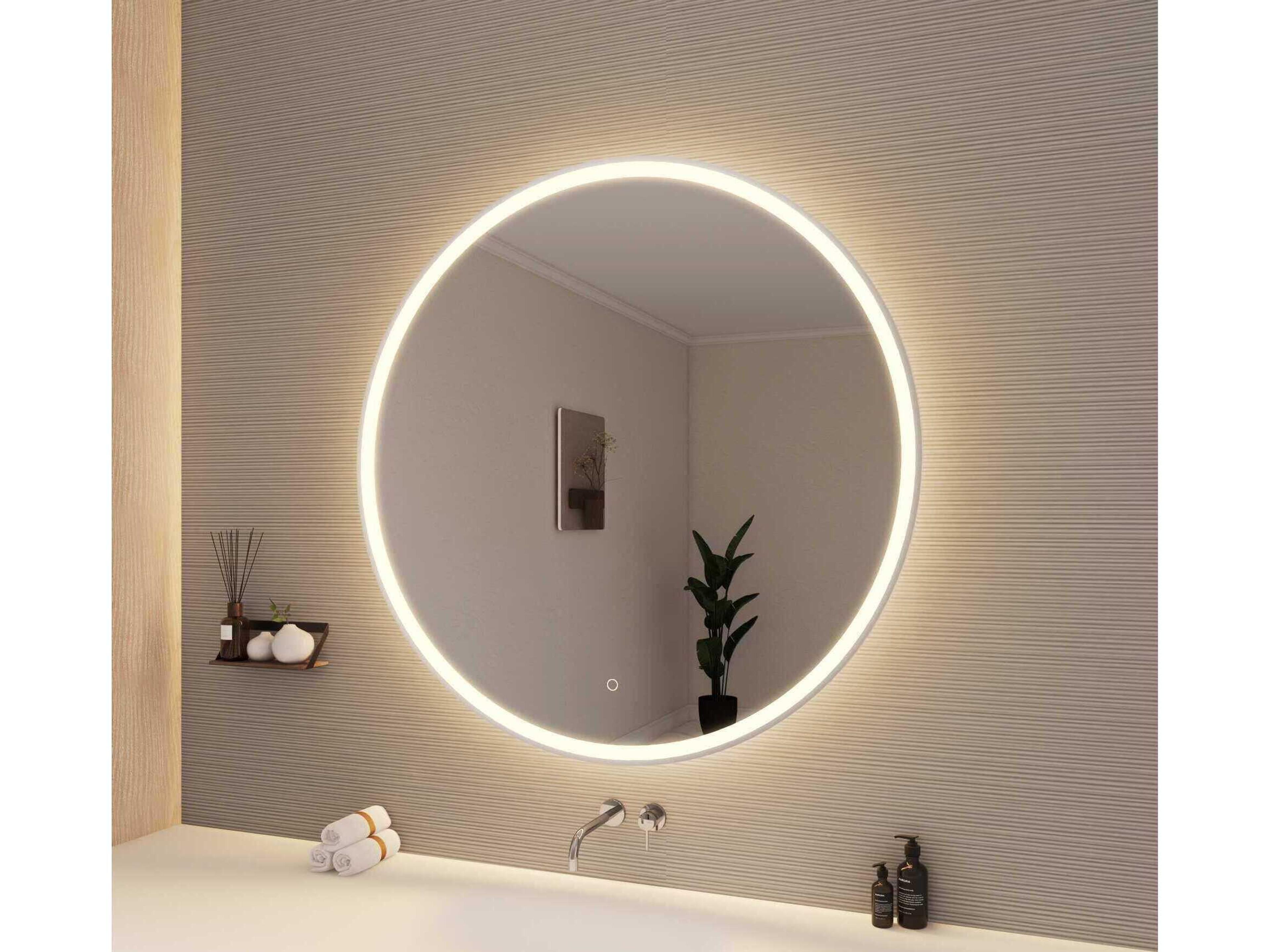 Elegant Lighting Harmoni Silver Round Wall Mirror
