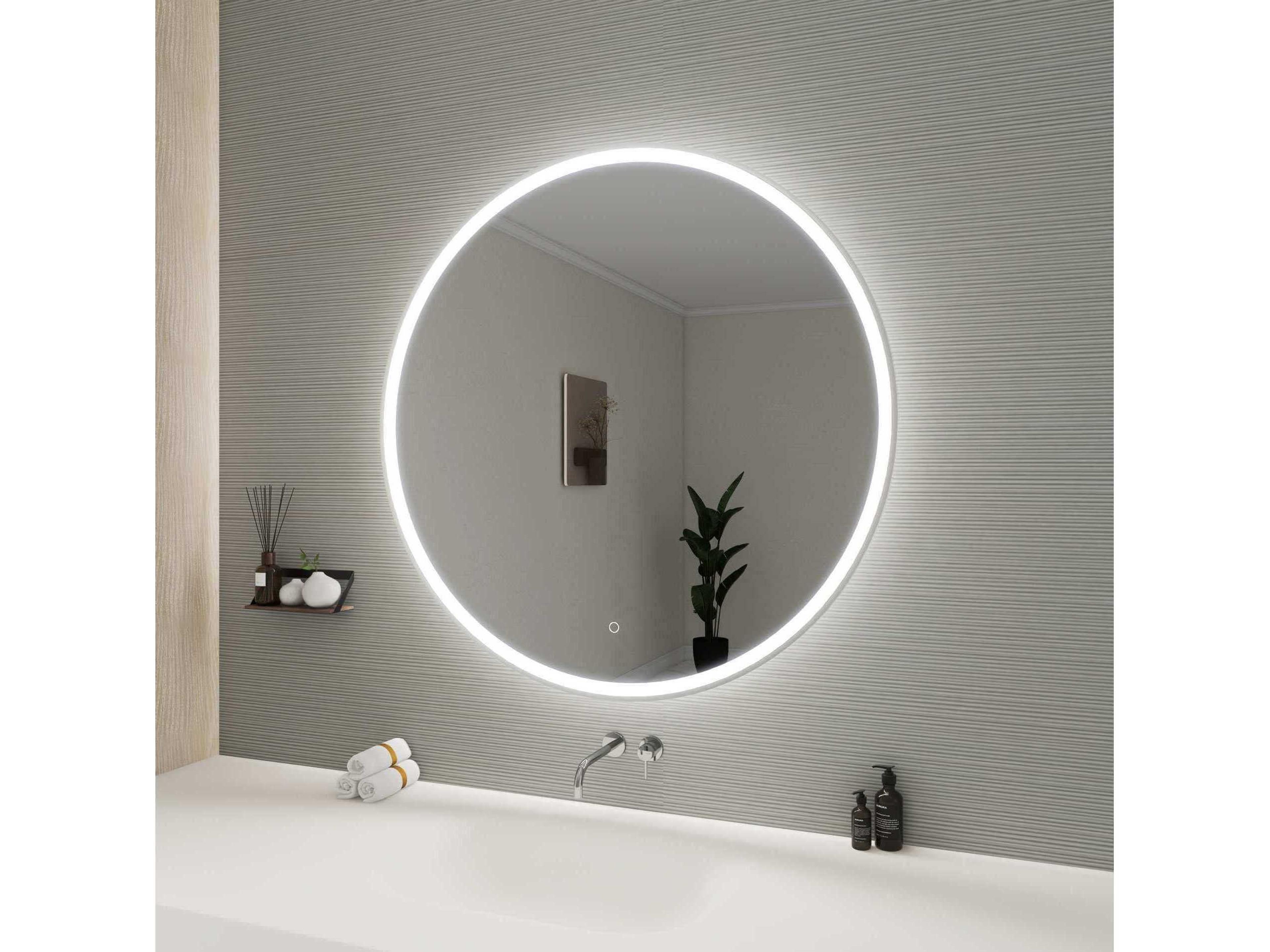 Elegant Lighting Harmoni Silver Round Wall Mirror
