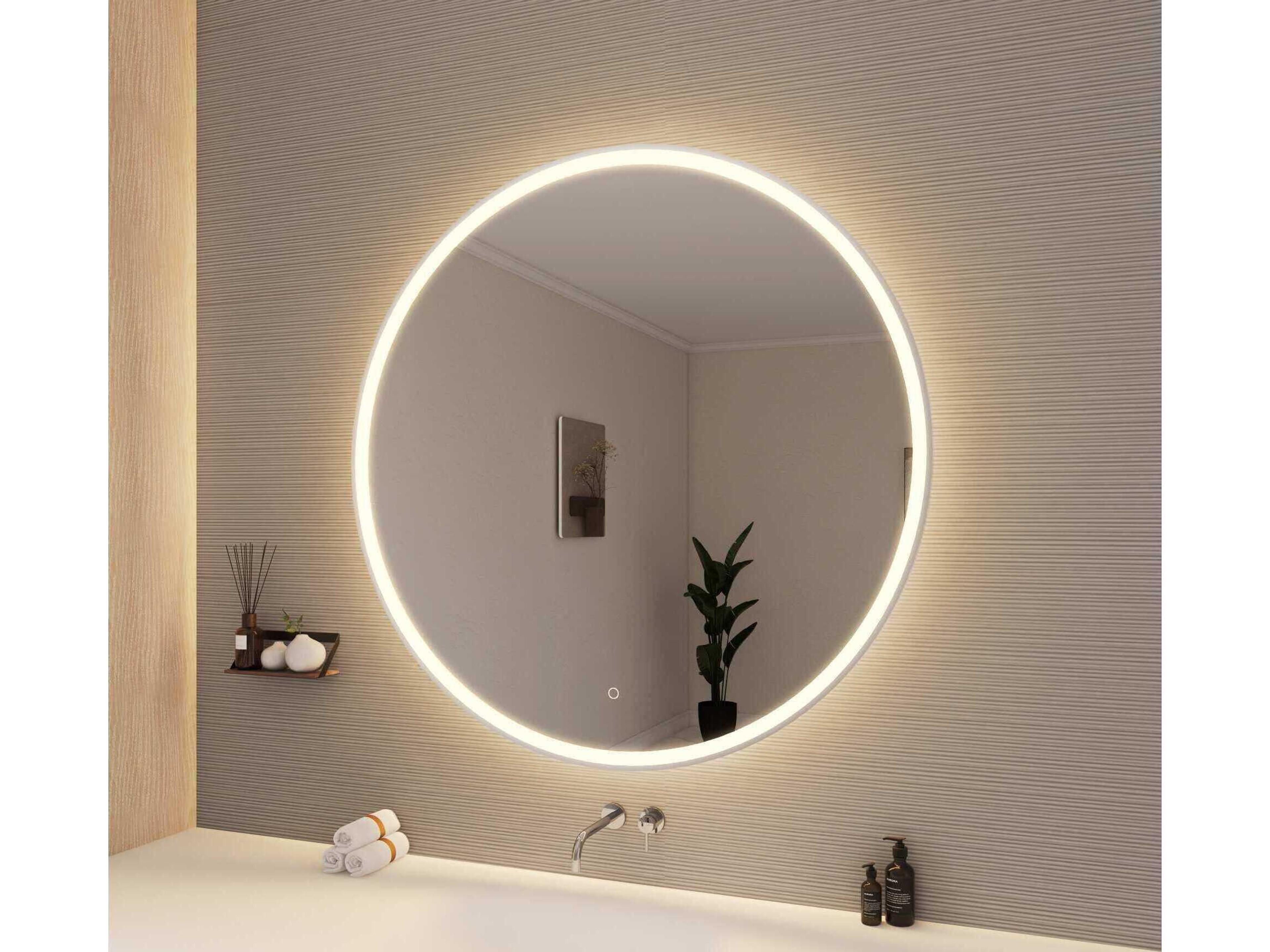 Elegant Lighting Harmoni Silver Round Wall Mirror