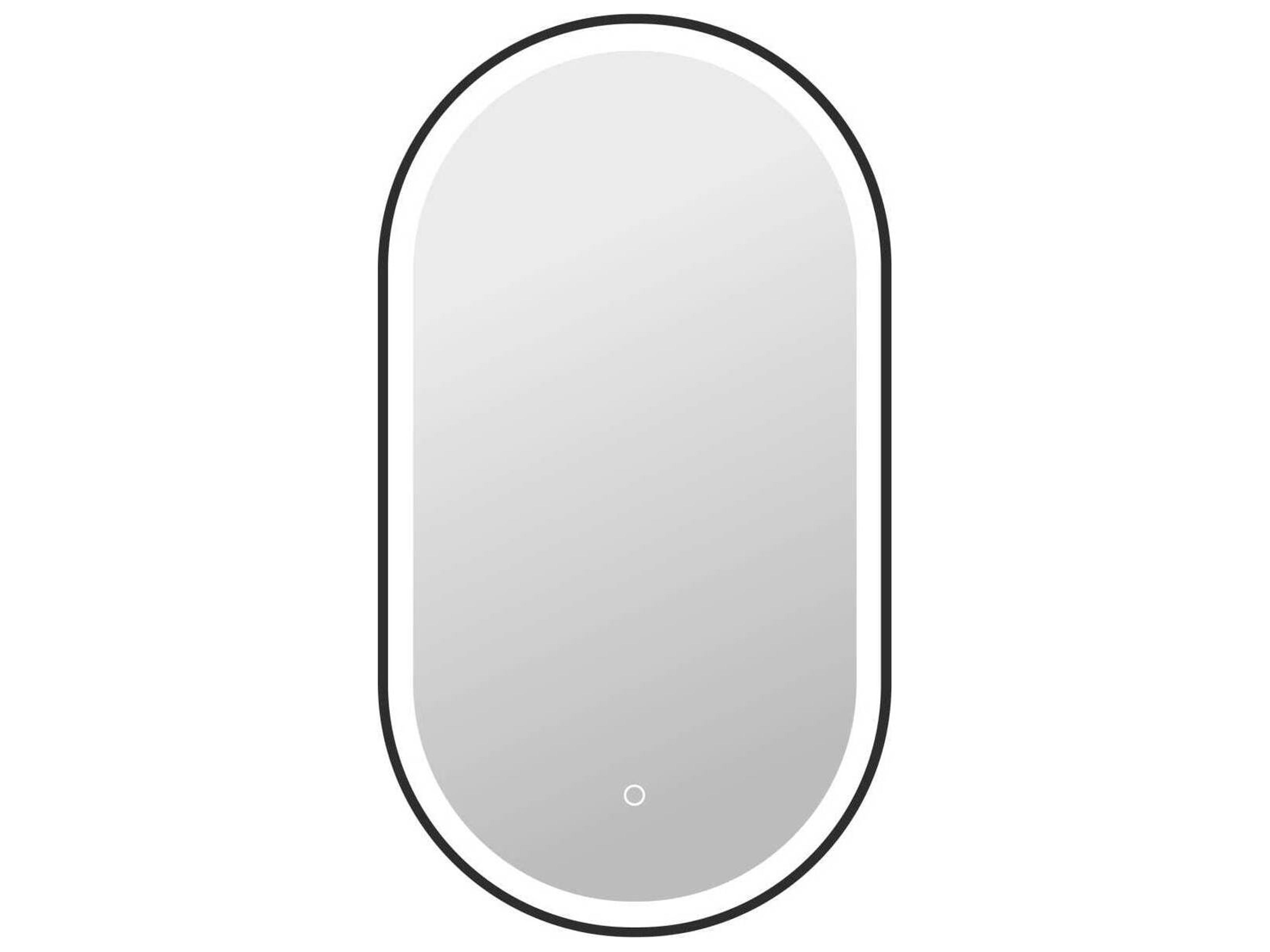 Harmoni Black Oval Wall Mirror