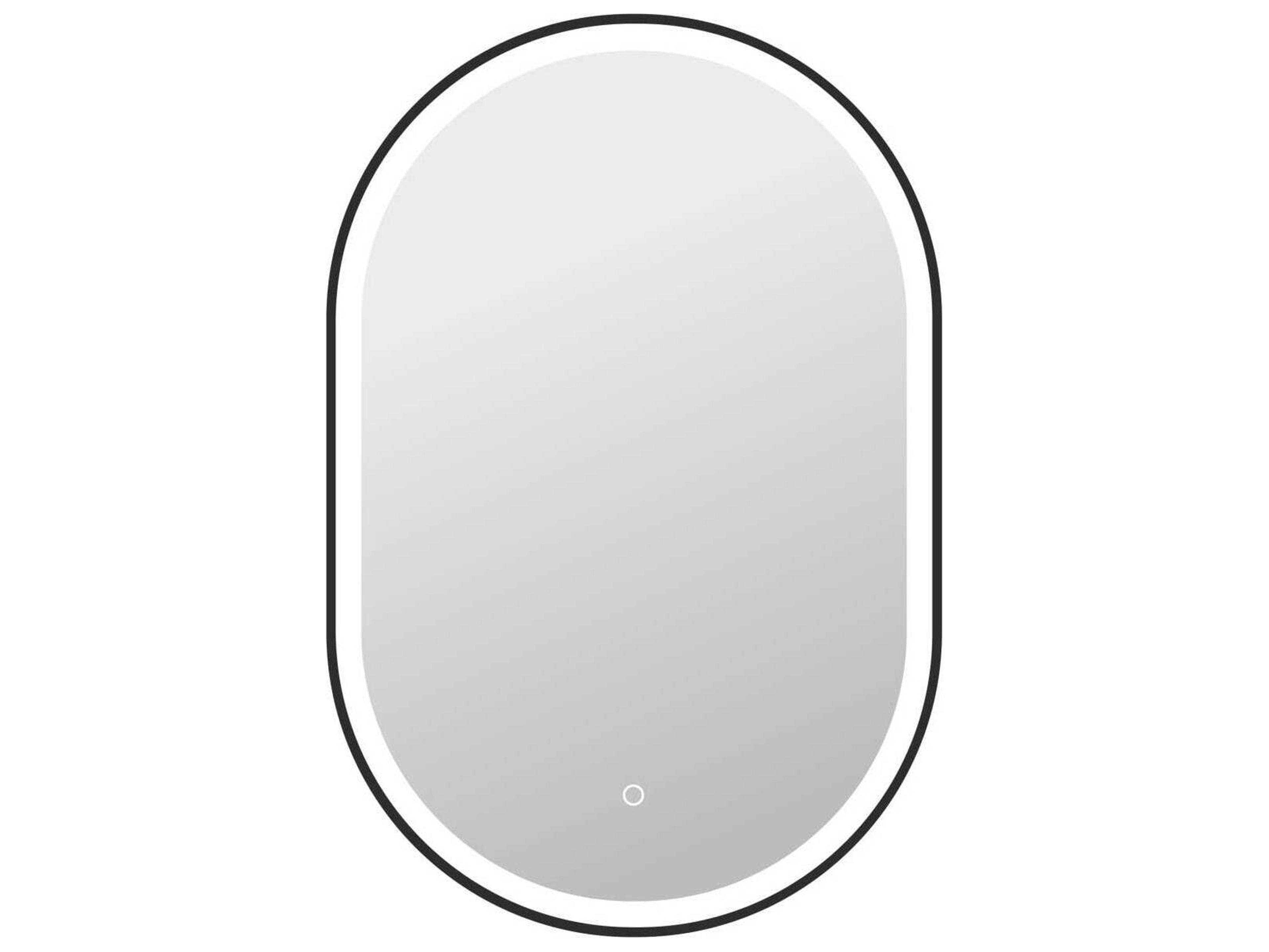 Harmoni Black Oval Wall Mirror