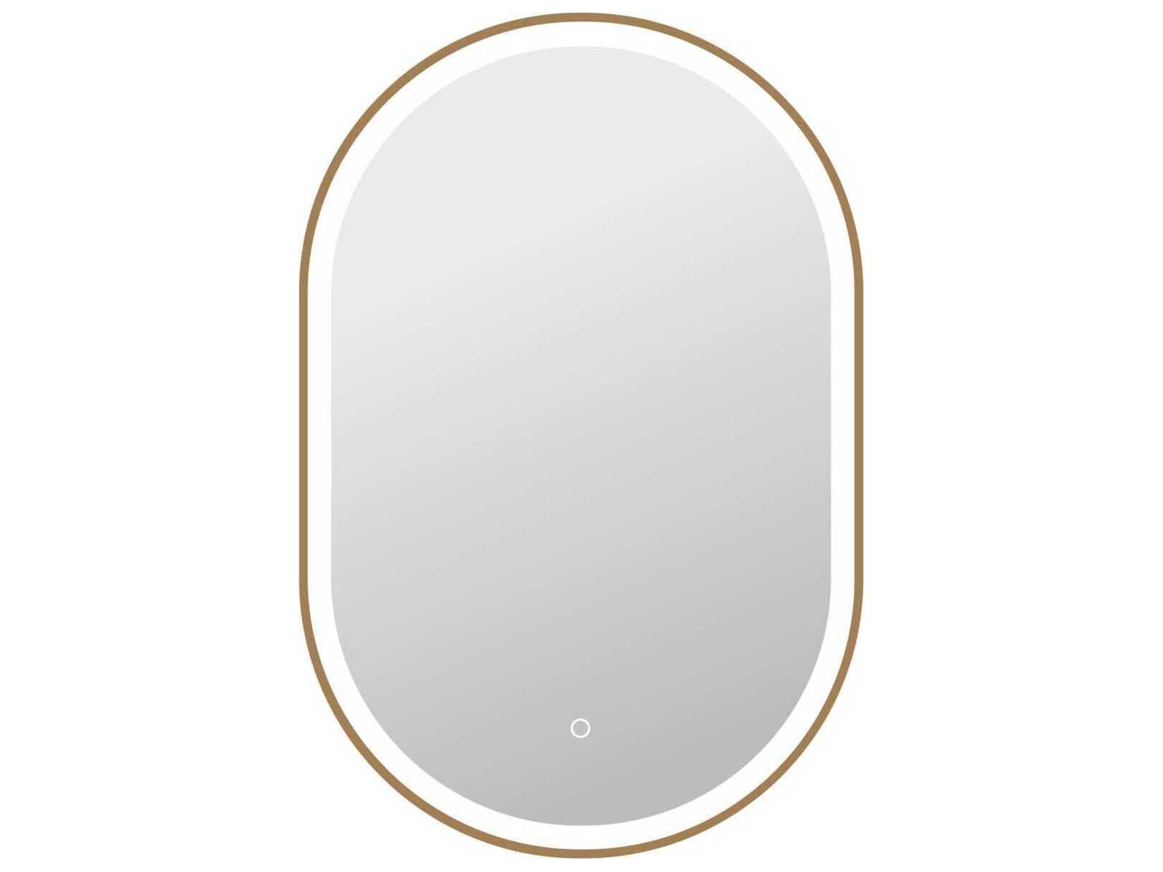 Harmoni Satin Gold Oval Wall Mirror