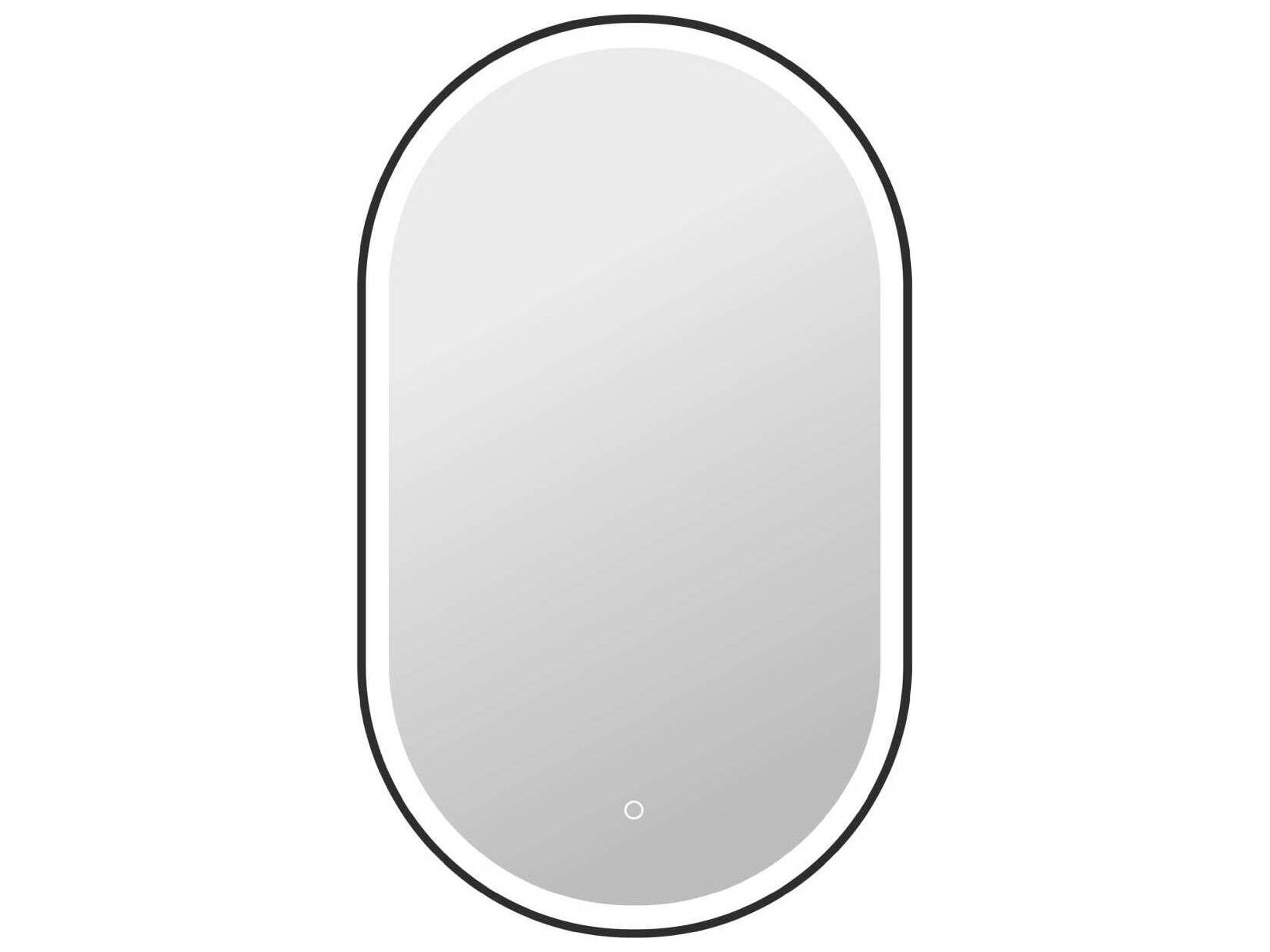 Harmoni Black Oval Wall Mirror