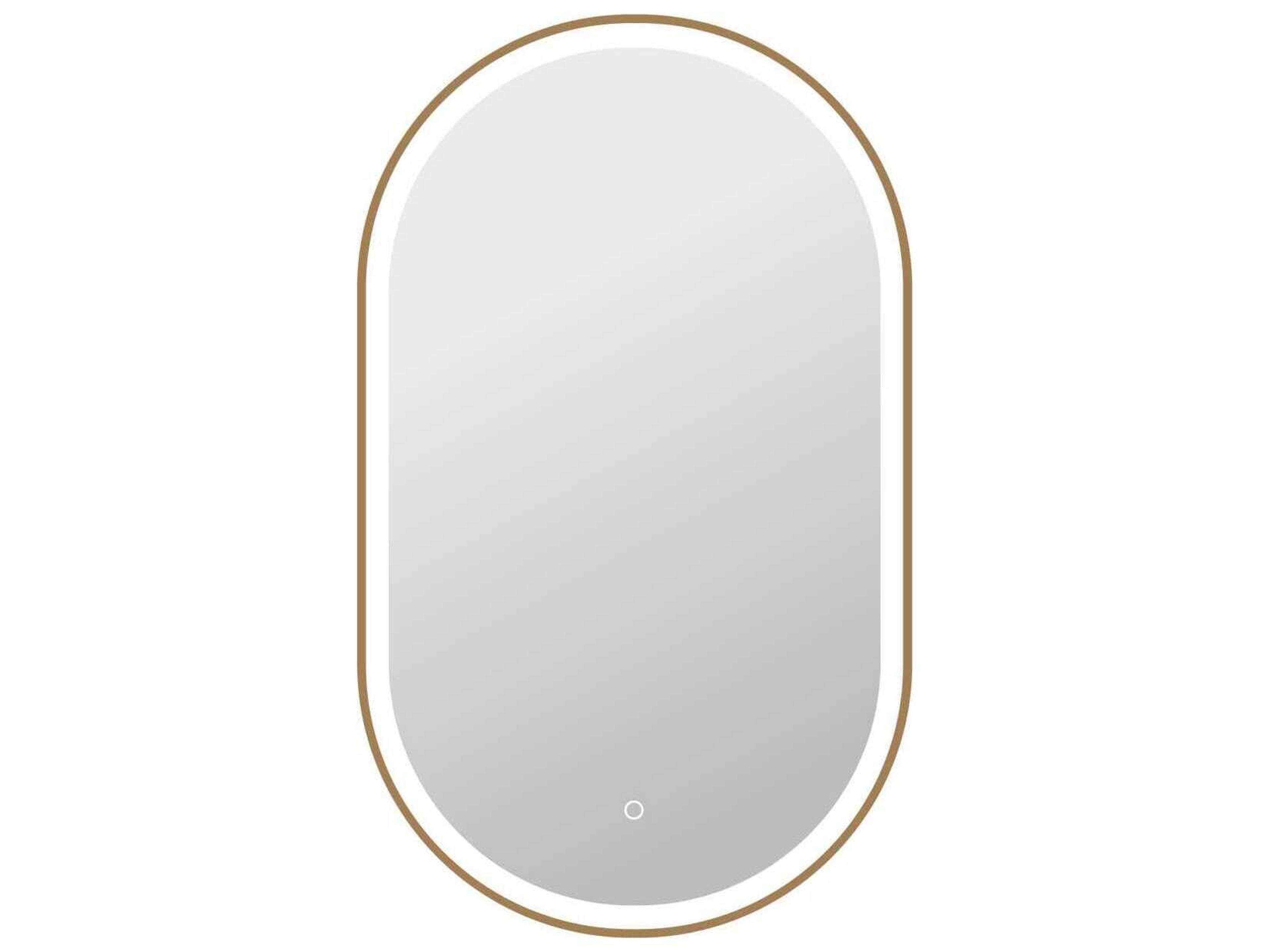 Harmoni Satin Gold Oval Wall Mirror