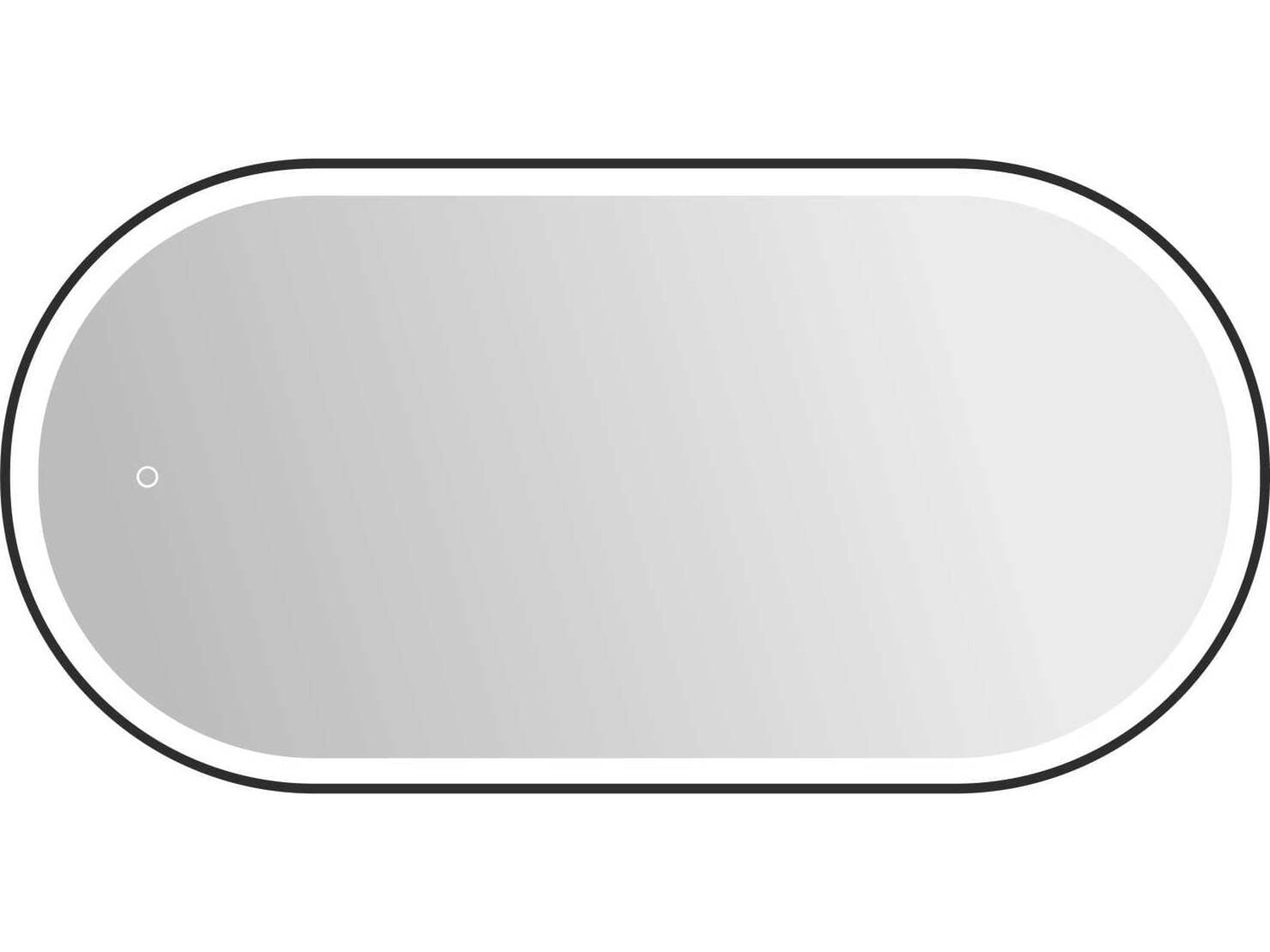 Harmoni Black Oval Wall Mirror