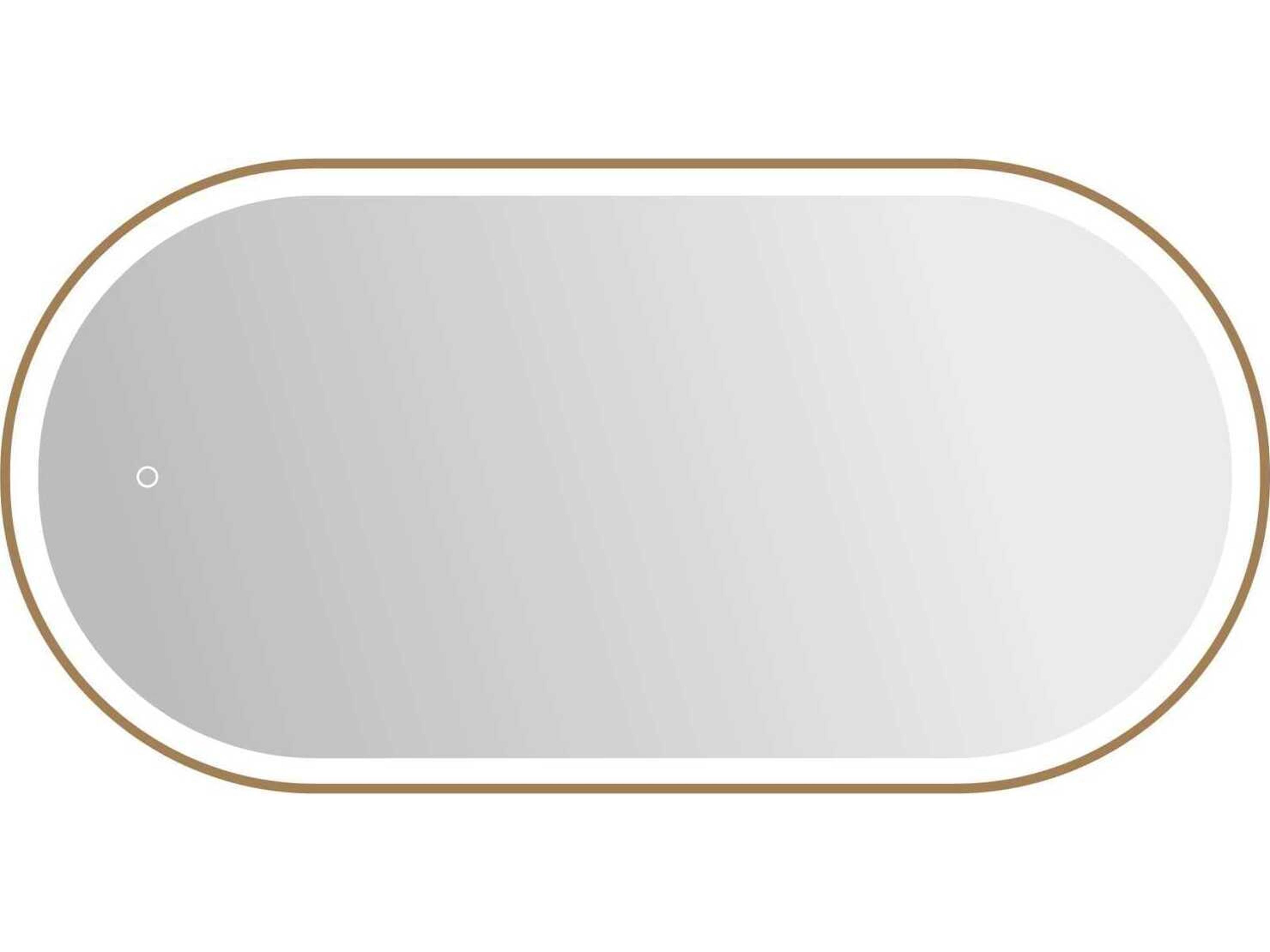 Harmoni Satin Gold Oval Wall Mirror
