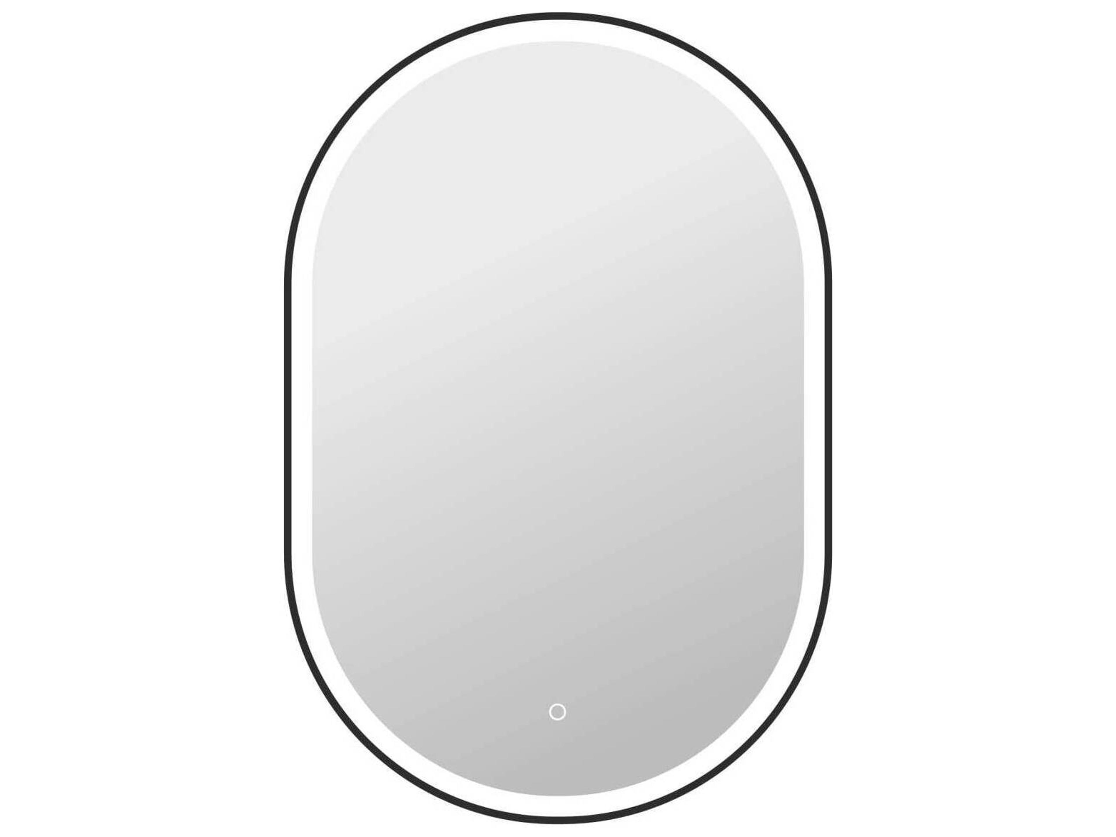 Harmoni Black Oval Wall Mirror