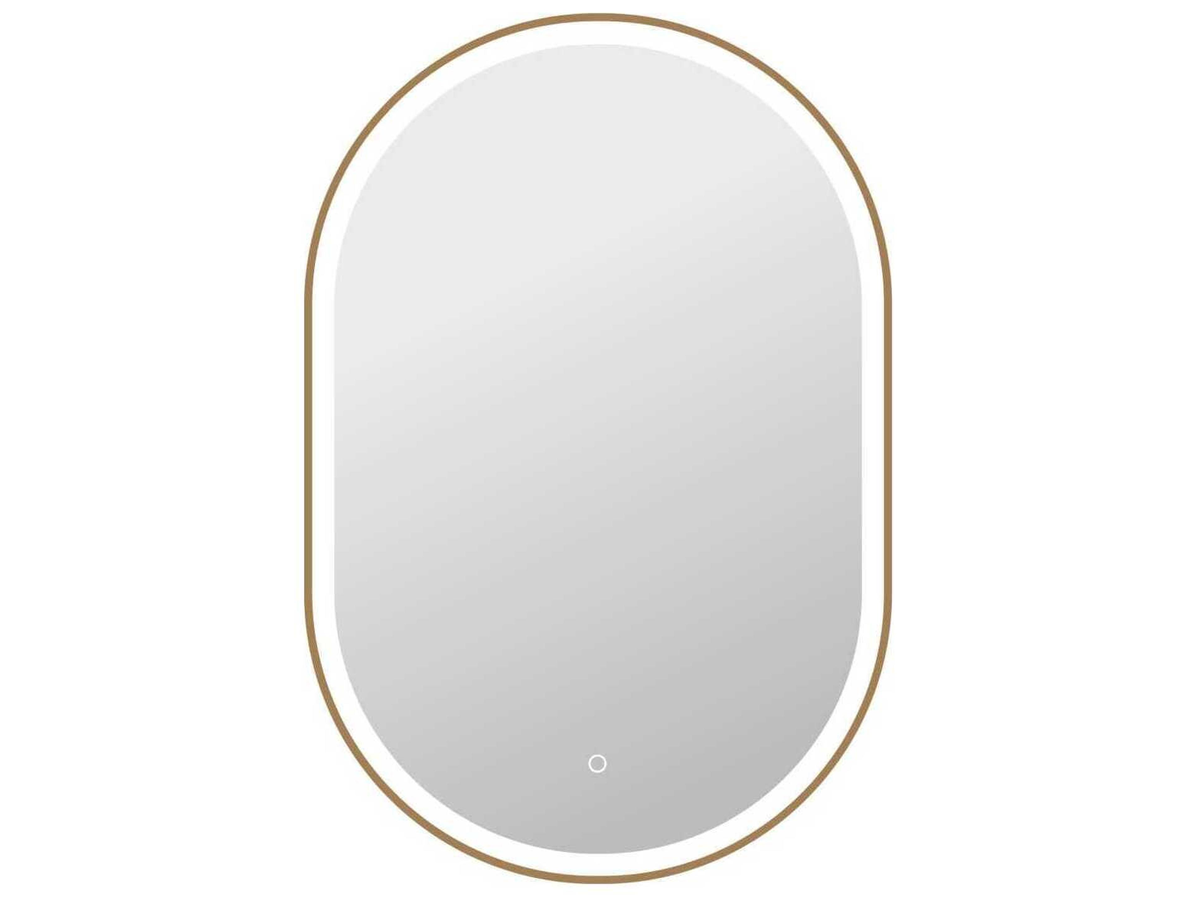 Elegant Lighting Harmoni Satin Gold Oval Wall Mirror