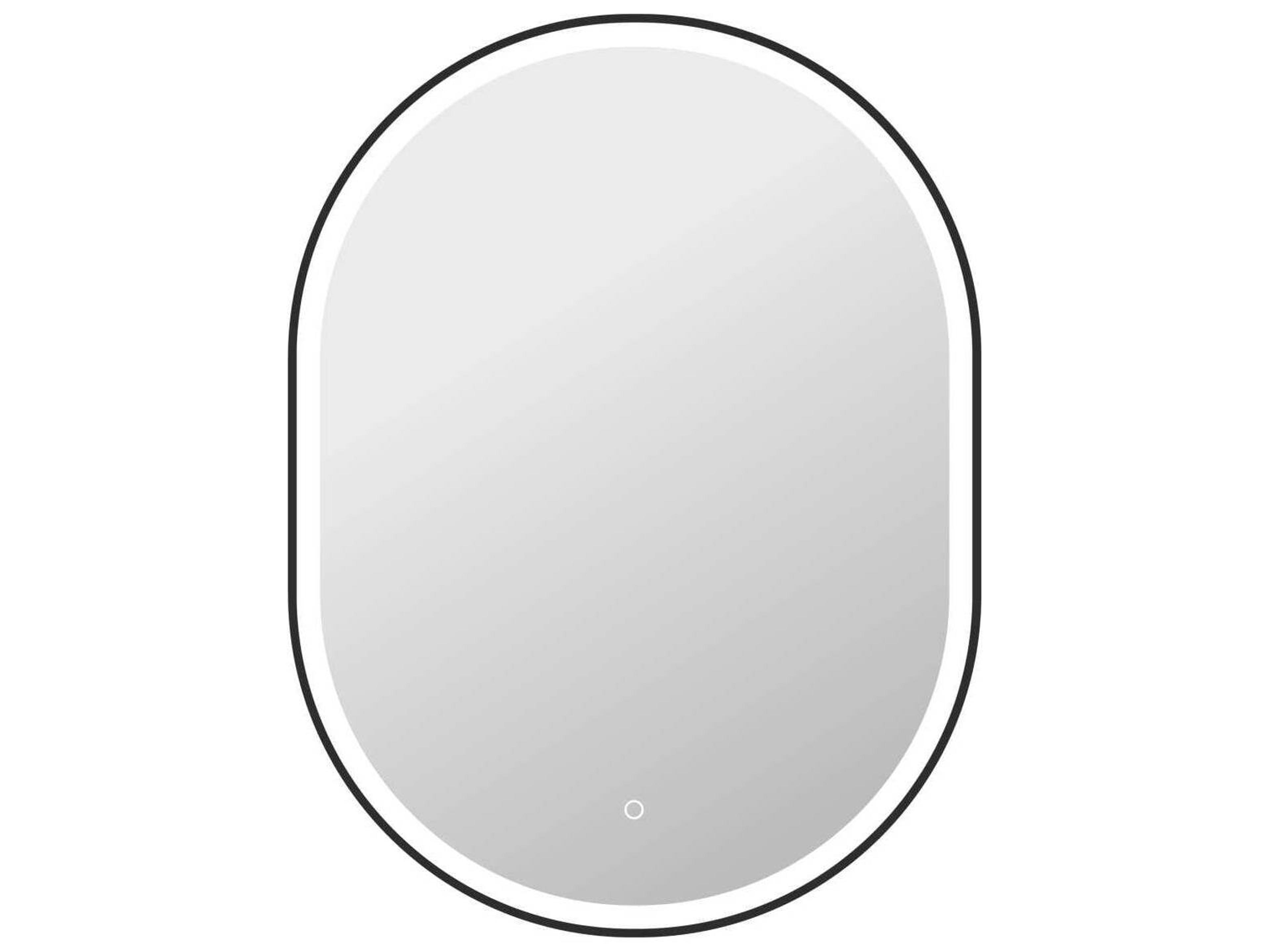 Harmoni Black Oval Wall Mirror