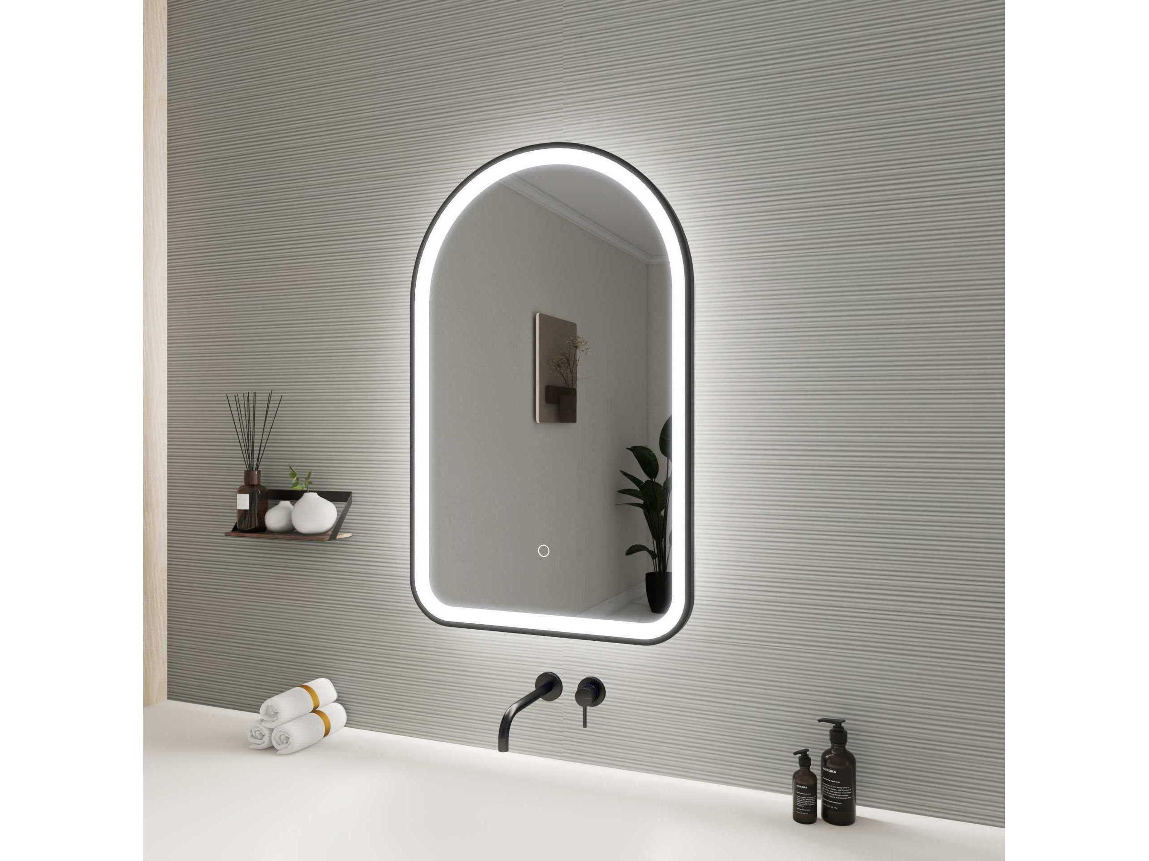 Elegant Lighting Harmoni Black Arch Wall Mirror