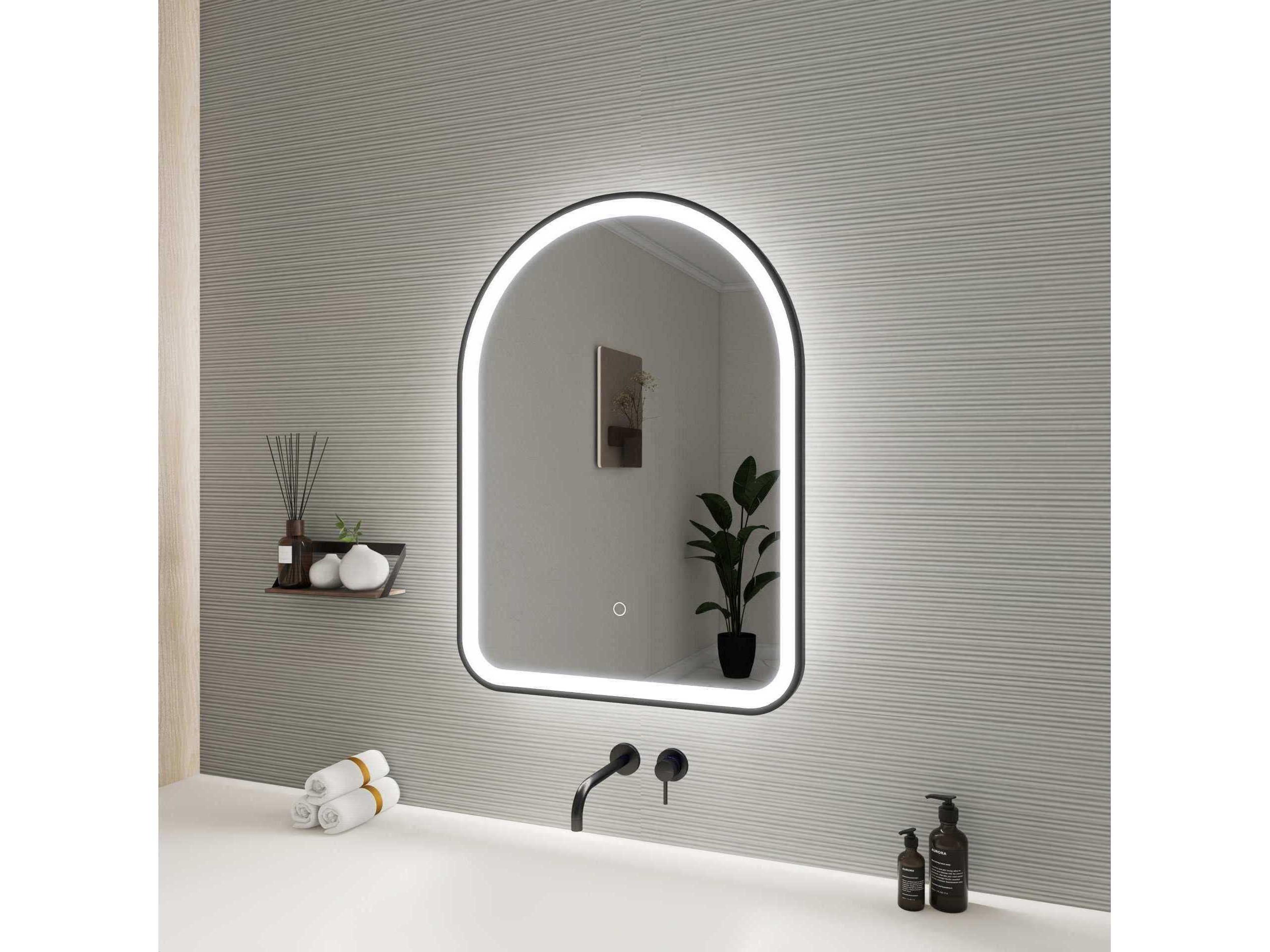 Elegant Lighting Harmoni Black Arch Wall Mirror