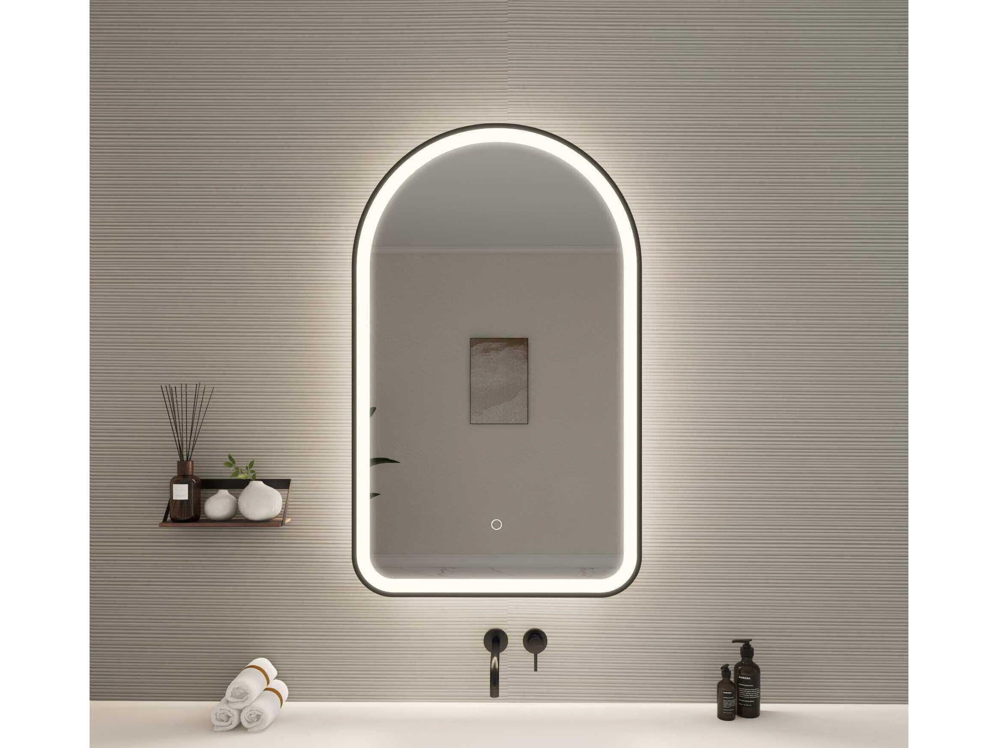 Elegant Lighting Harmoni Black Arch Wall Mirror
