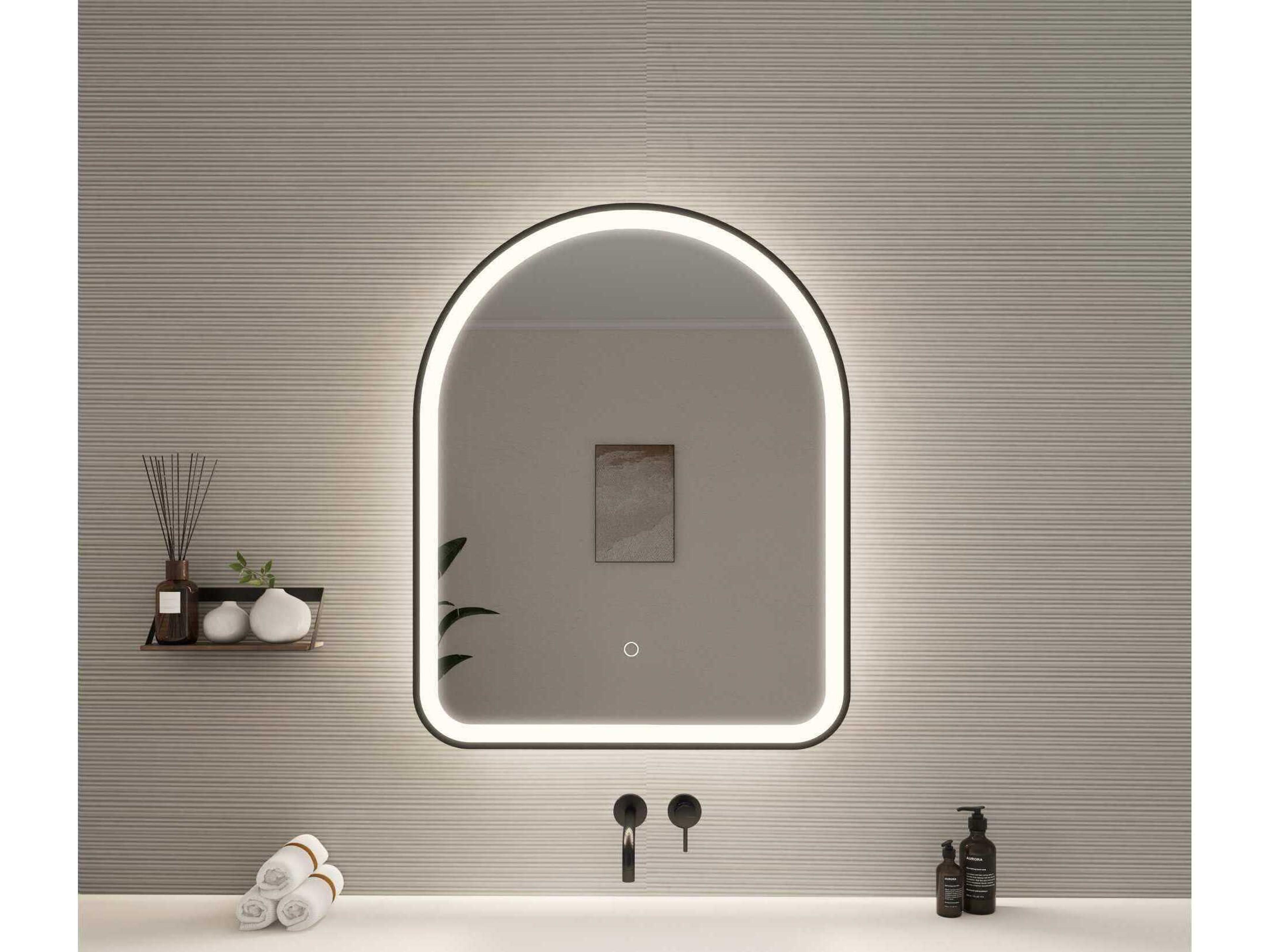 Elegant Lighting Harmoni Black Arch Wall Mirror