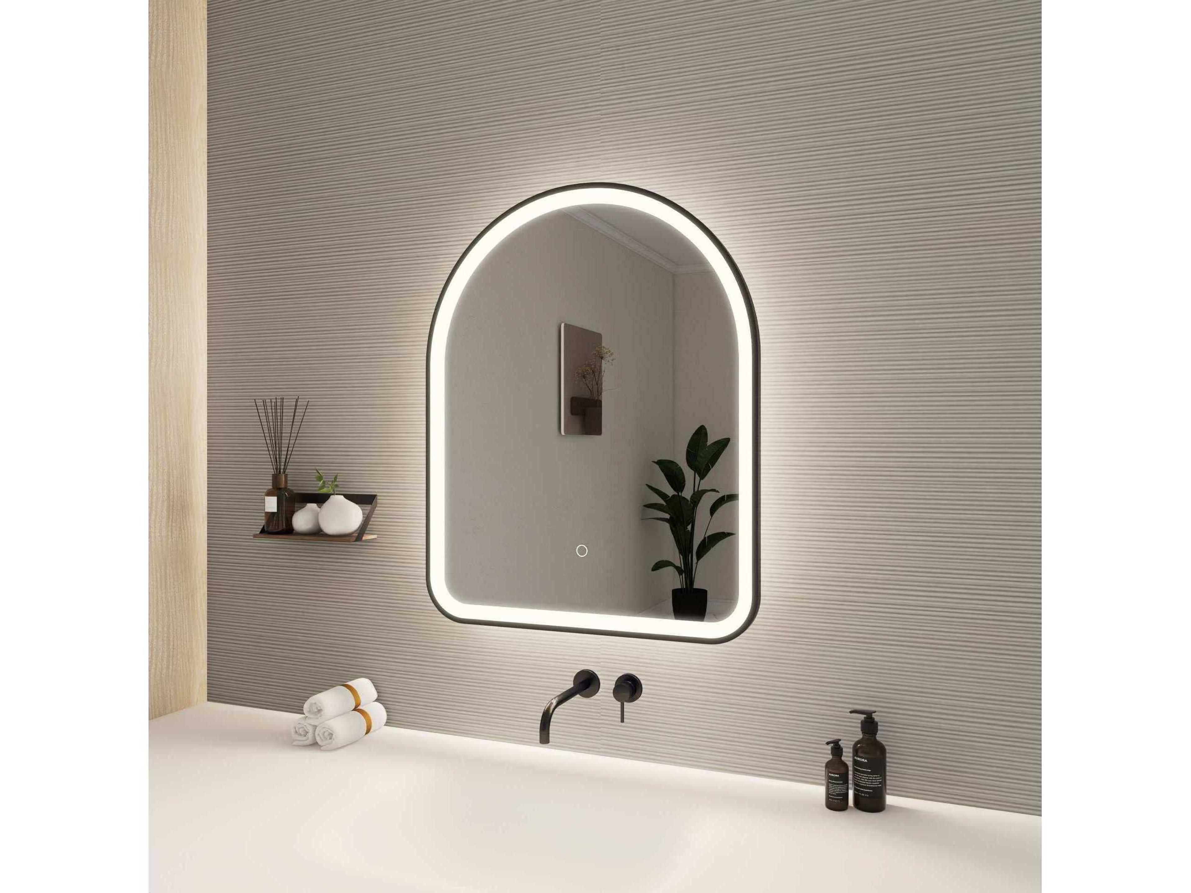 Elegant Lighting Harmoni Black Arch Wall Mirror
