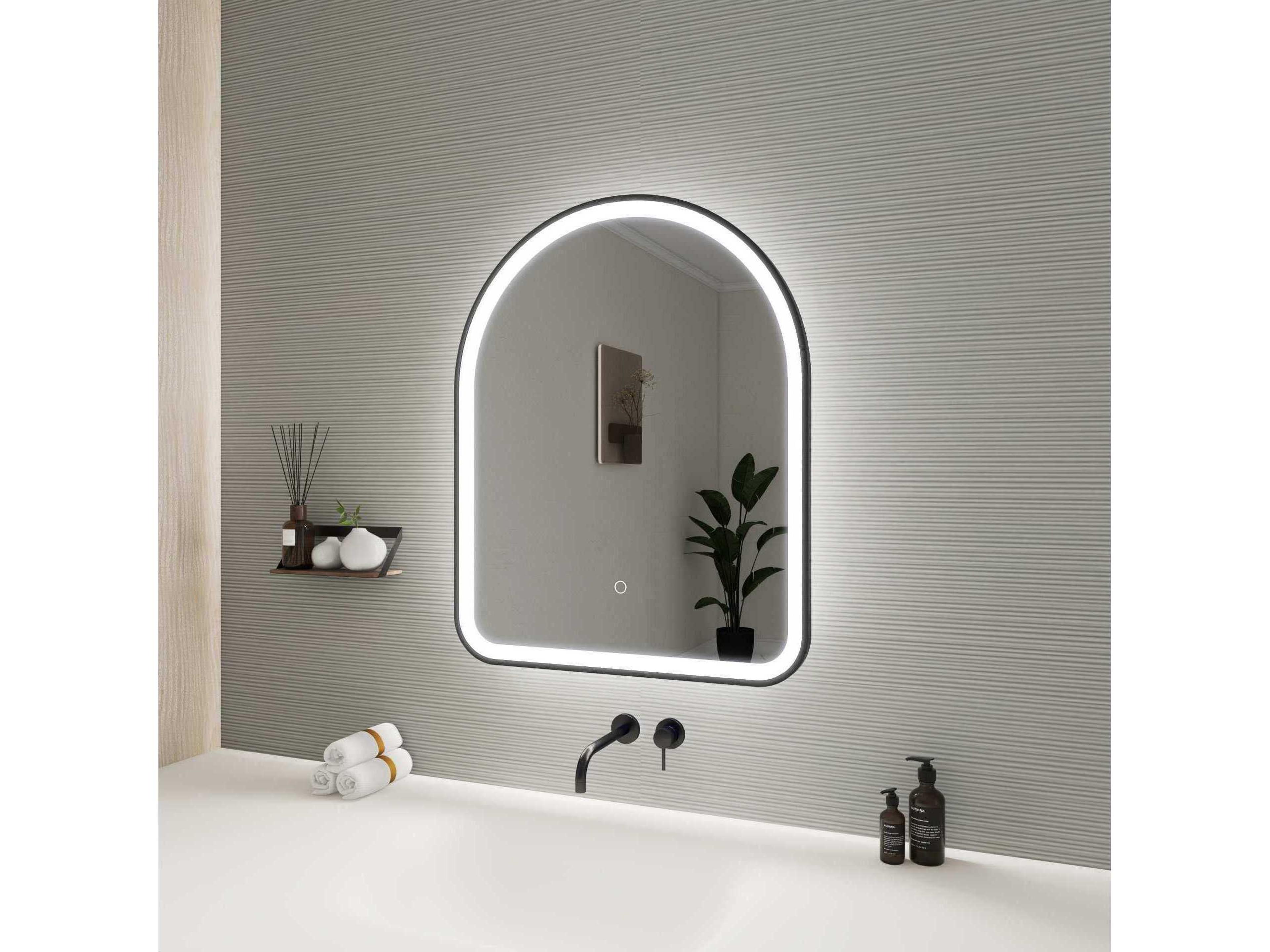 Elegant Lighting Harmoni Black Arch Wall Mirror