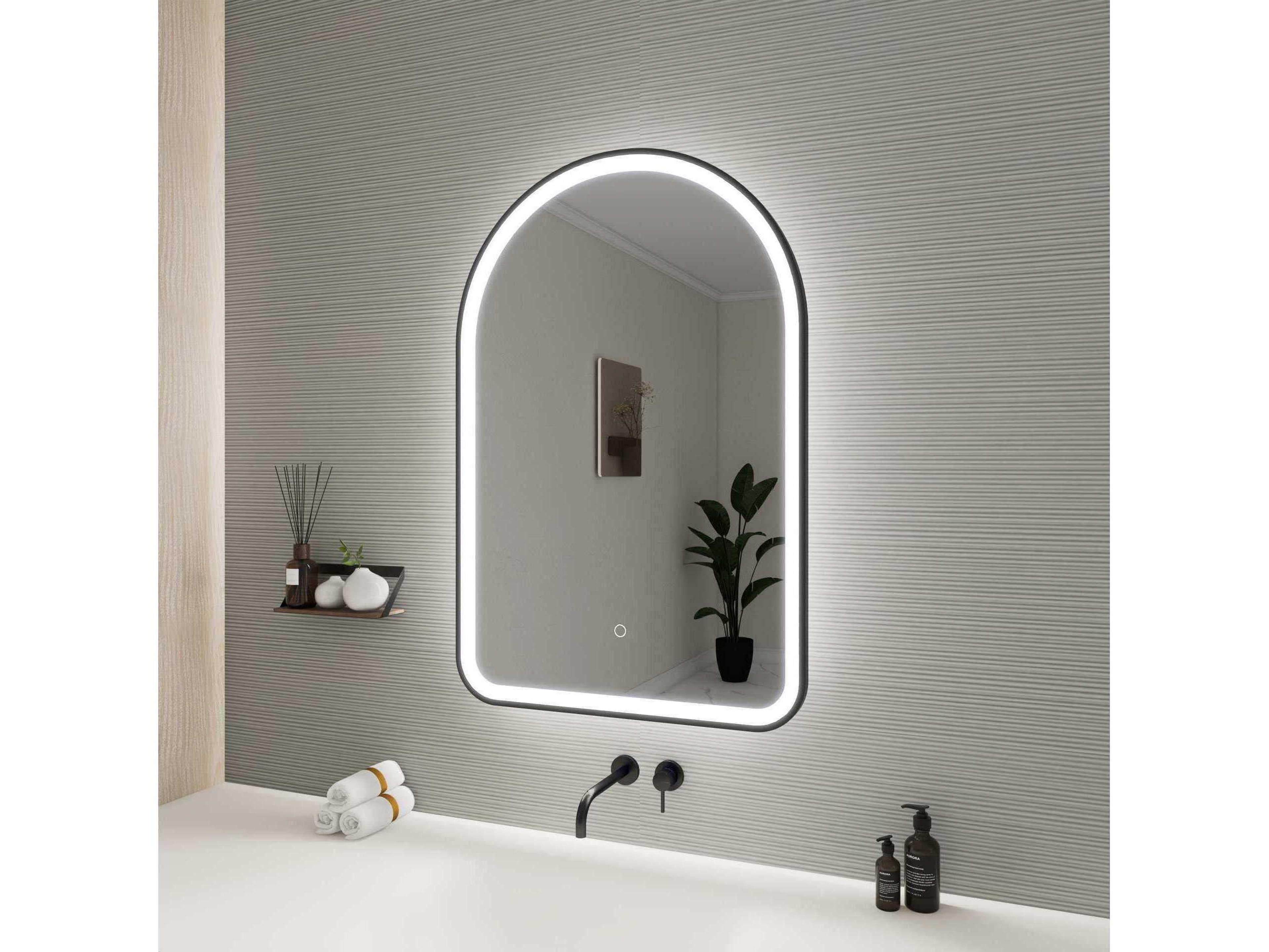 Elegant Lighting Harmoni Black Arch Wall Mirror