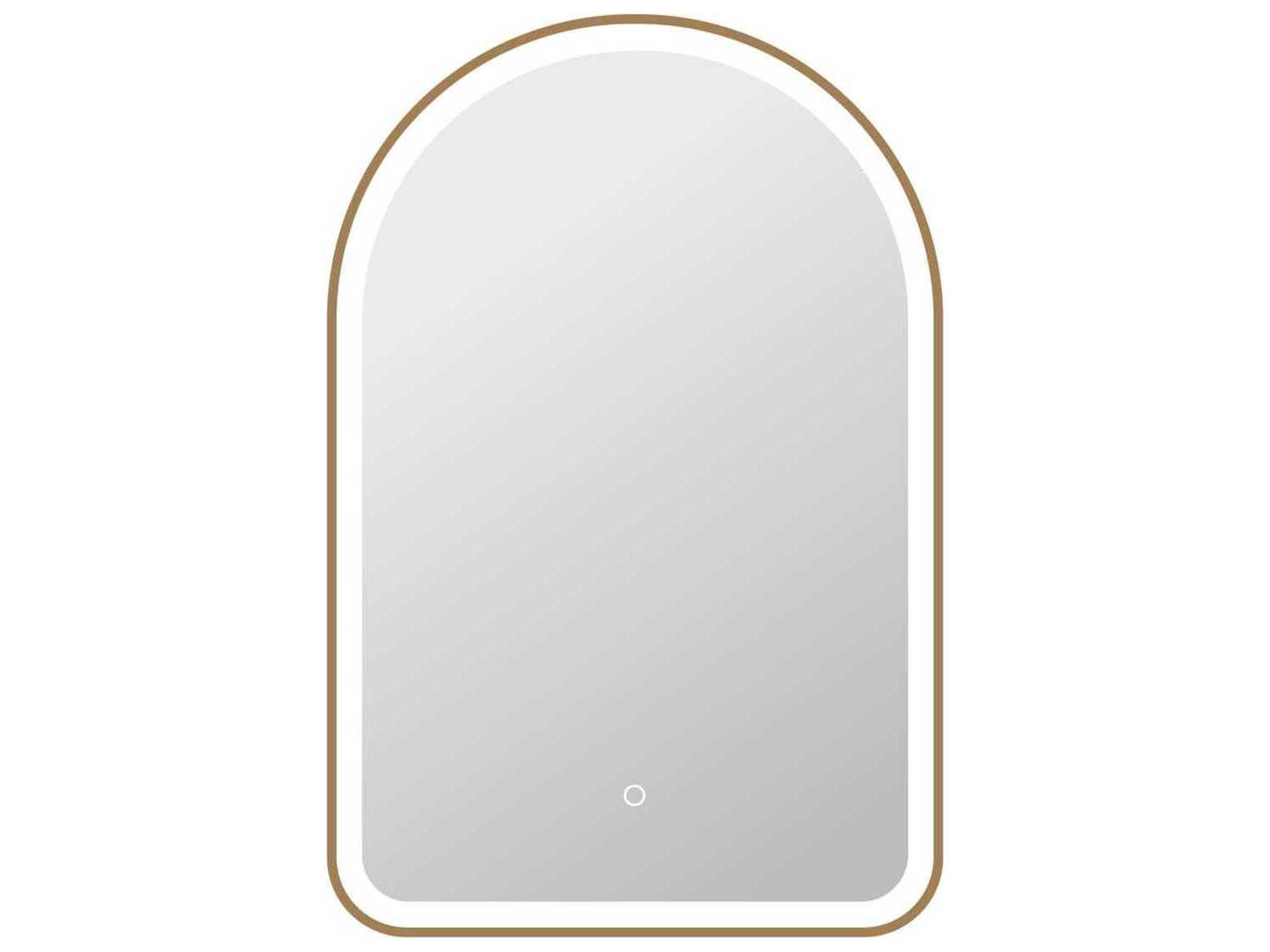 Elegant Lighting Harmoni Satin Gold Arch Wall Mirror