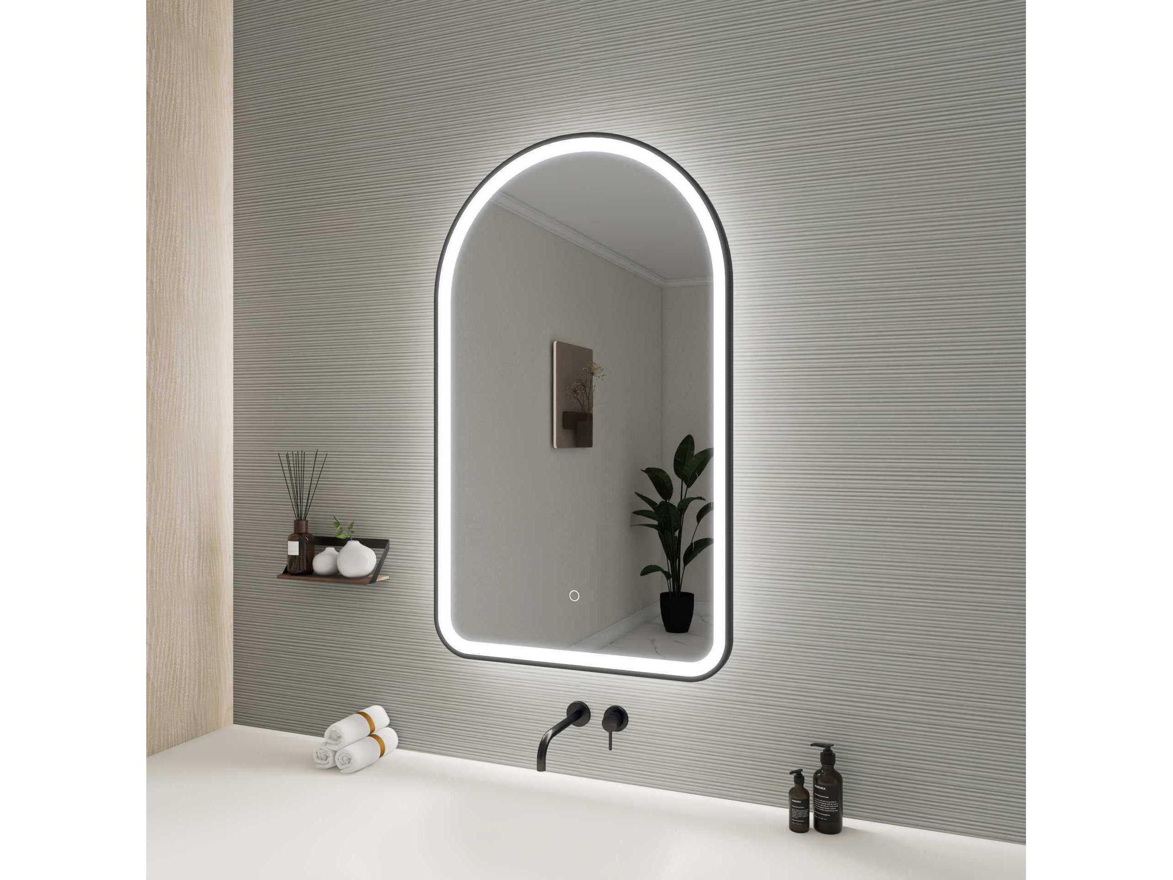 Elegant Lighting Harmoni Black Arch Wall Mirror