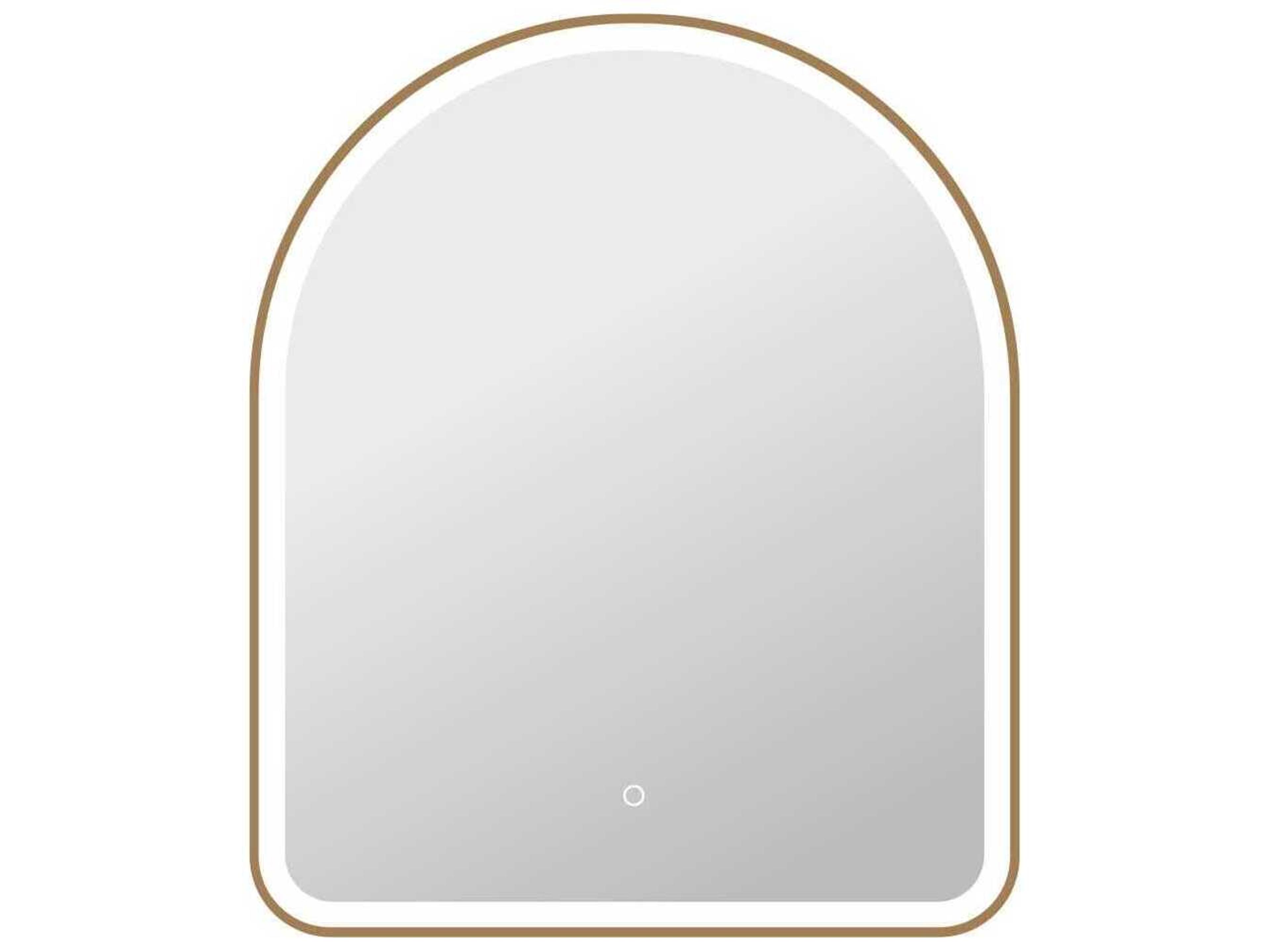Harmoni Satin Gold Arch Wall Mirror