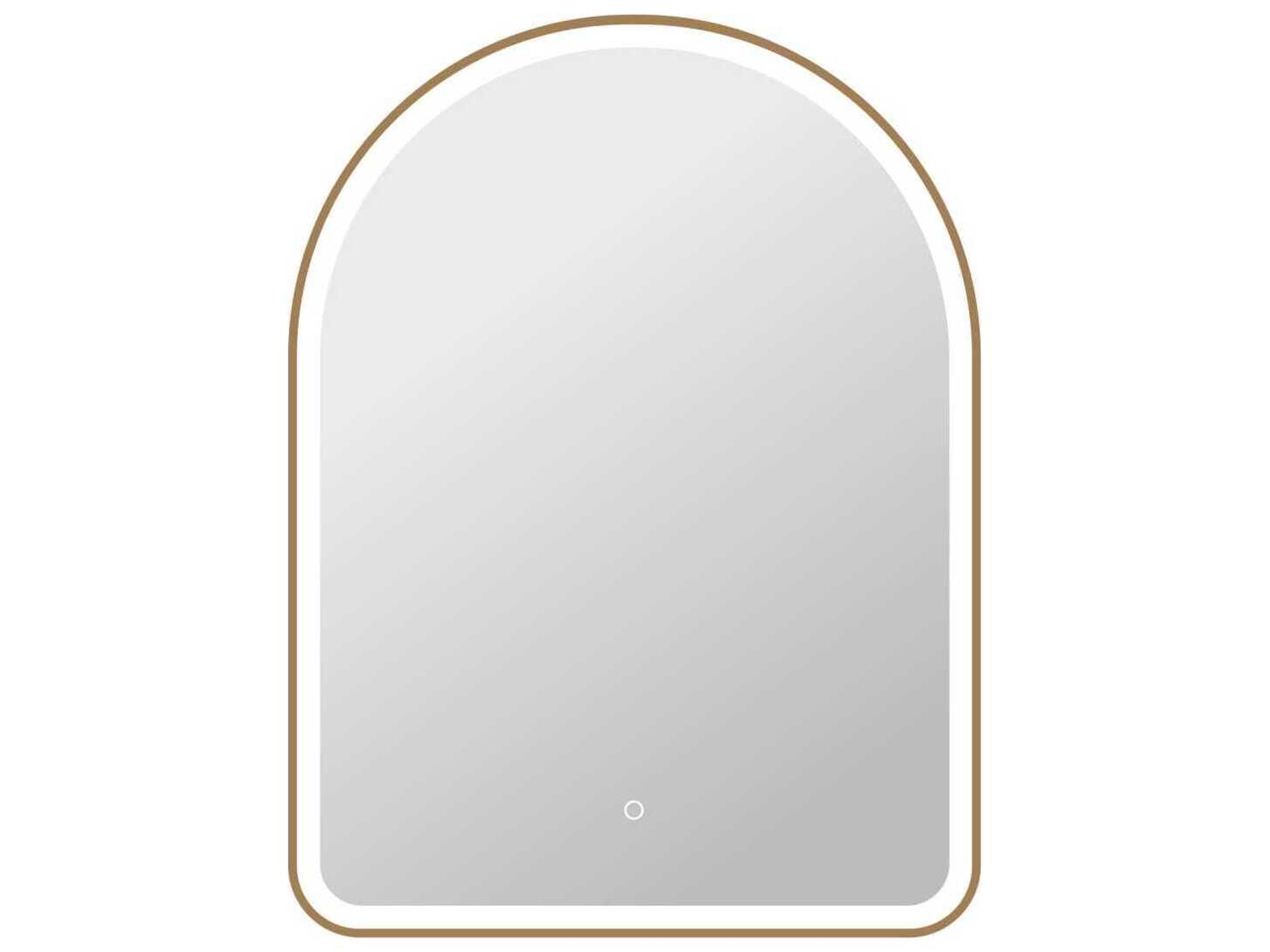 Harmoni Satin Gold Arch Wall Mirror