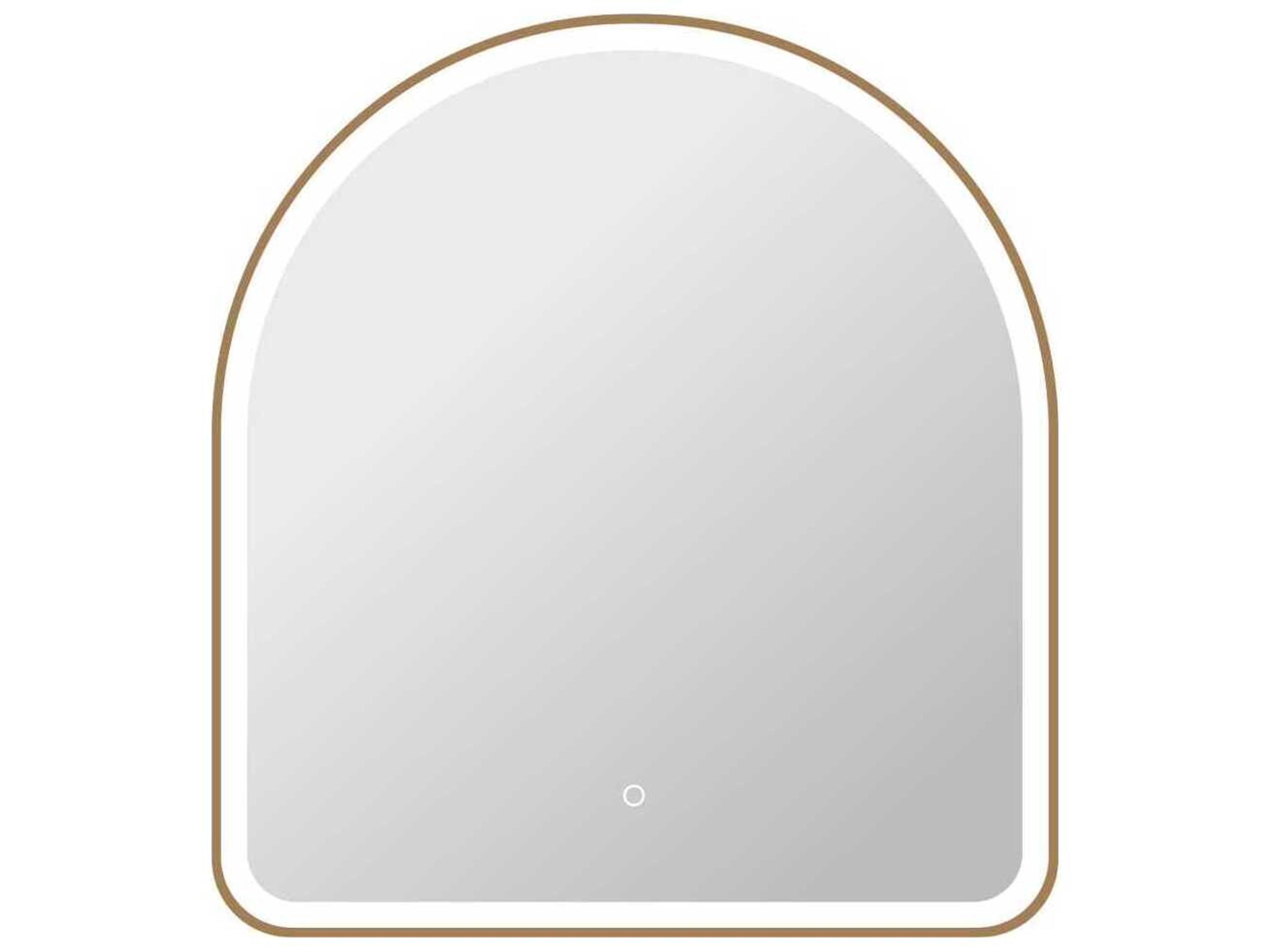 Harmoni Satin Gold Arch Wall Mirror