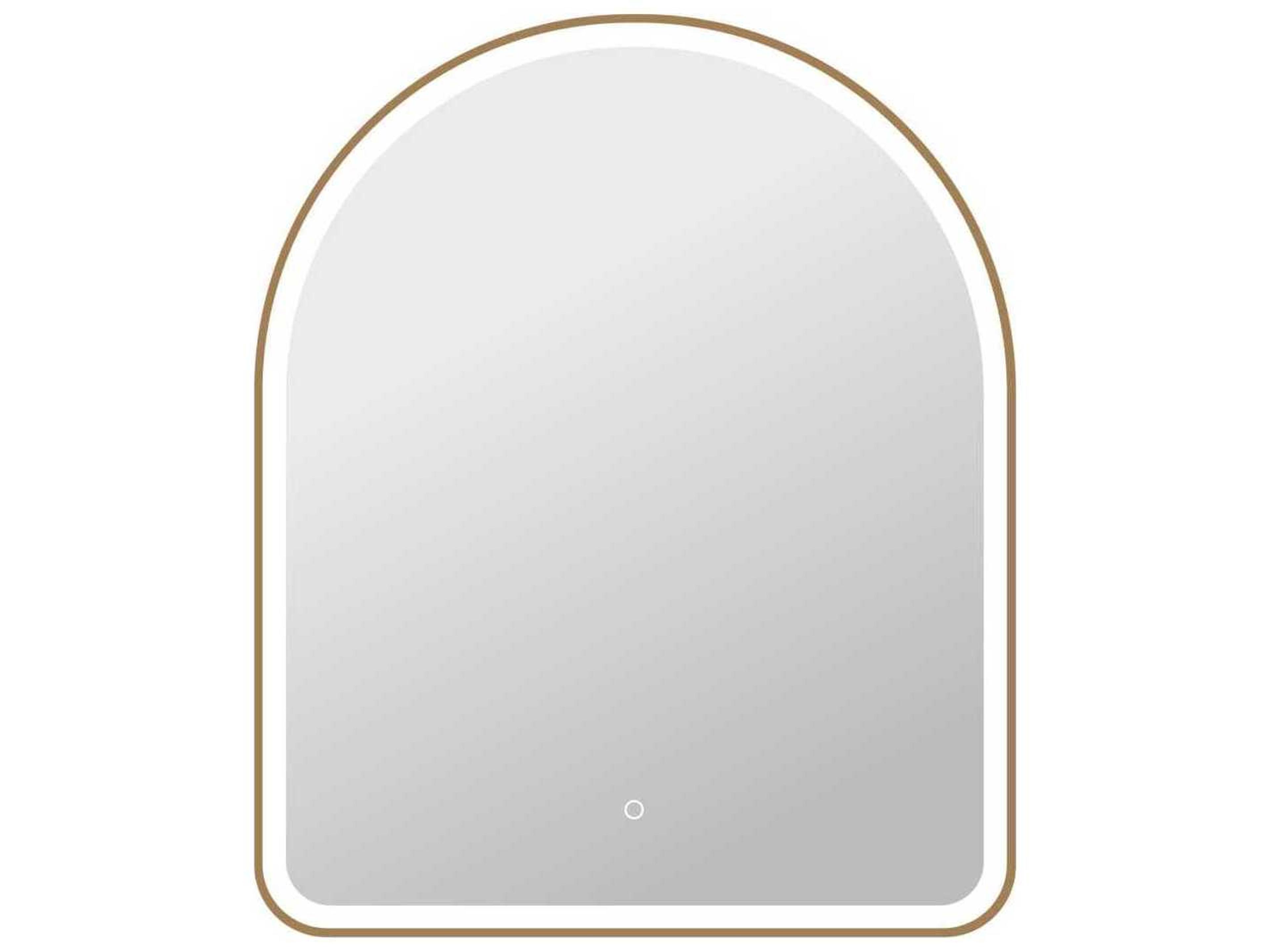 Harmoni Satin Gold Arch Wall Mirror