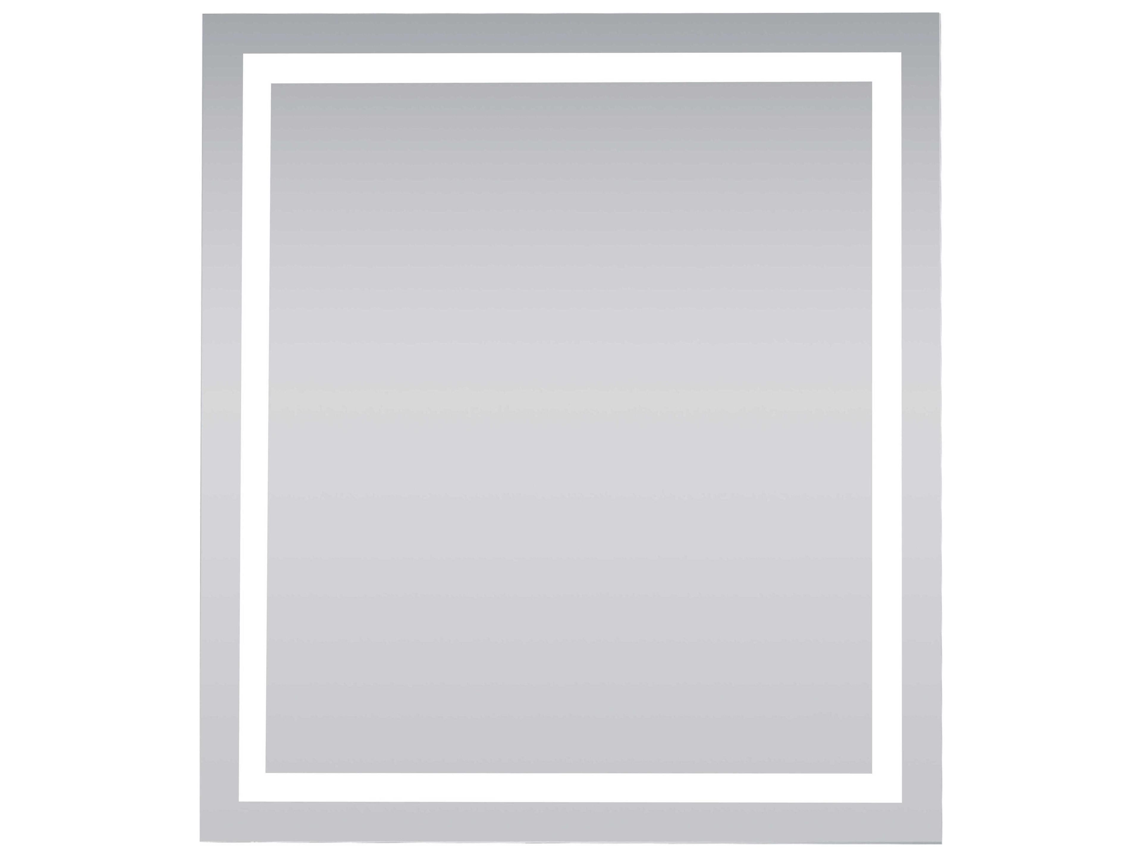 Nova Silver Rectangular LED Wall Mirror