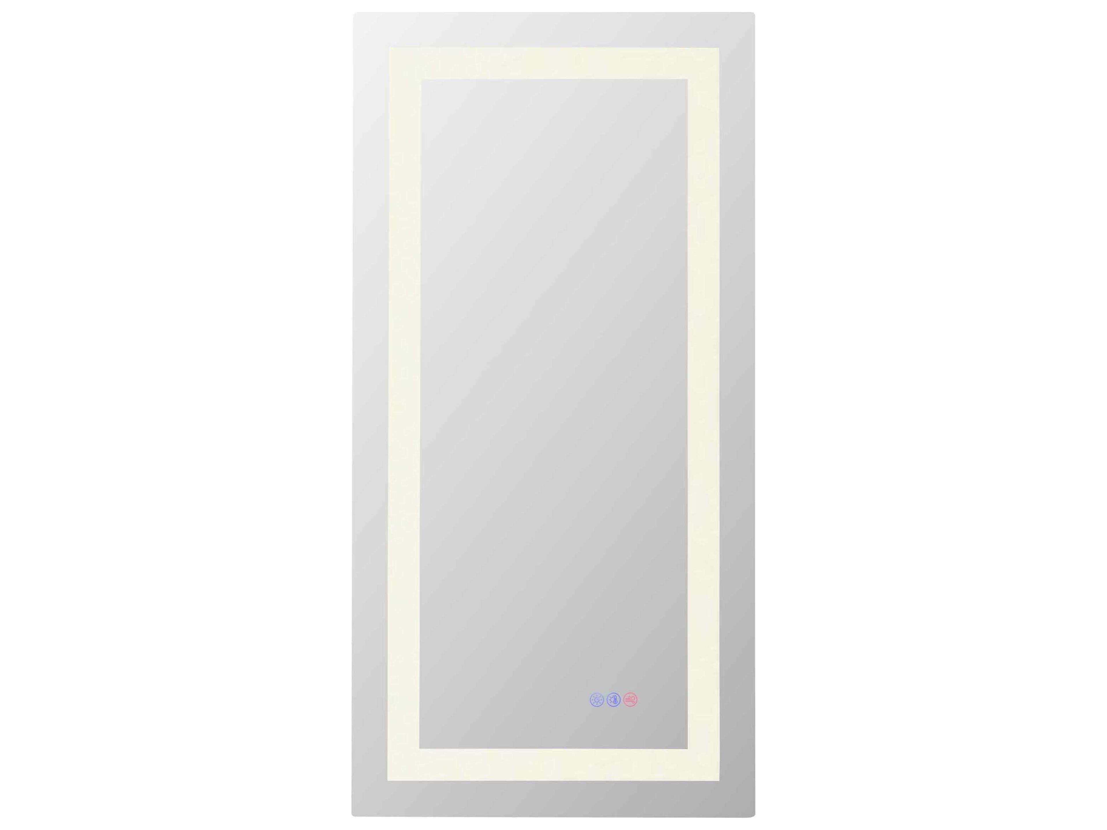 Riven White Rectangular Wall Mirror