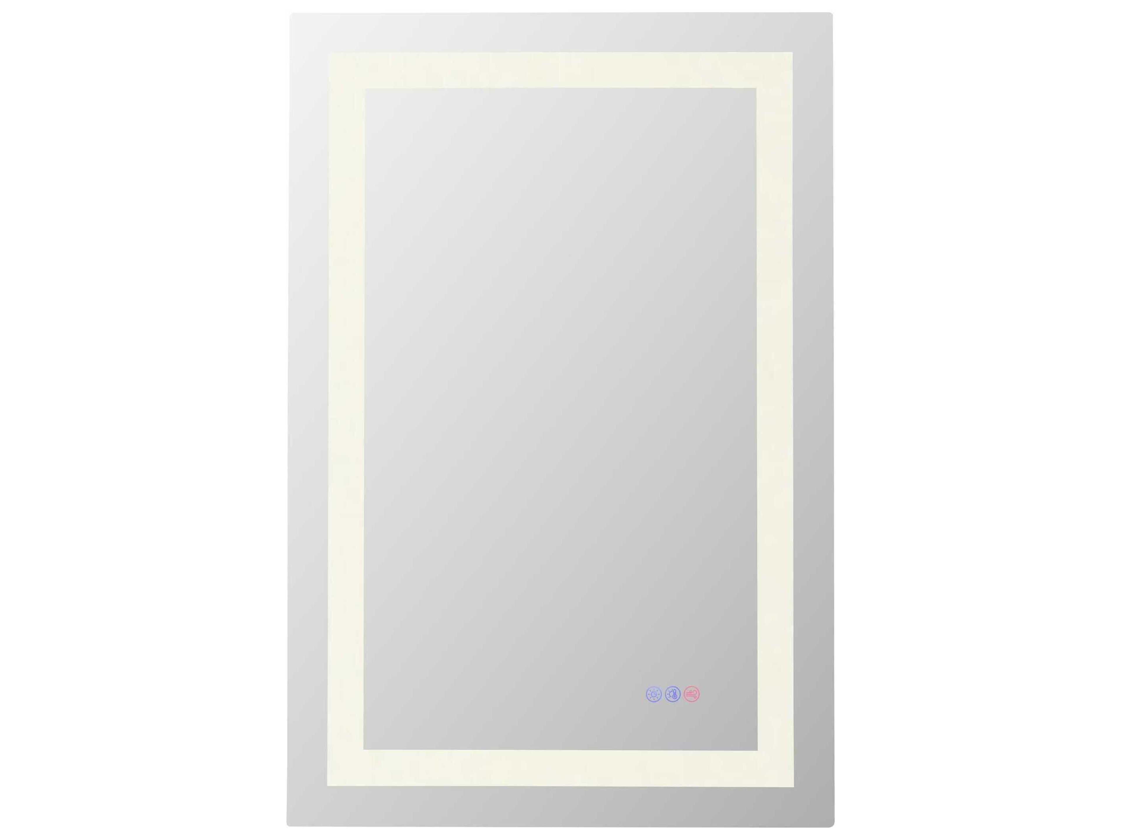 Riven White Rectangular Wall Mirror