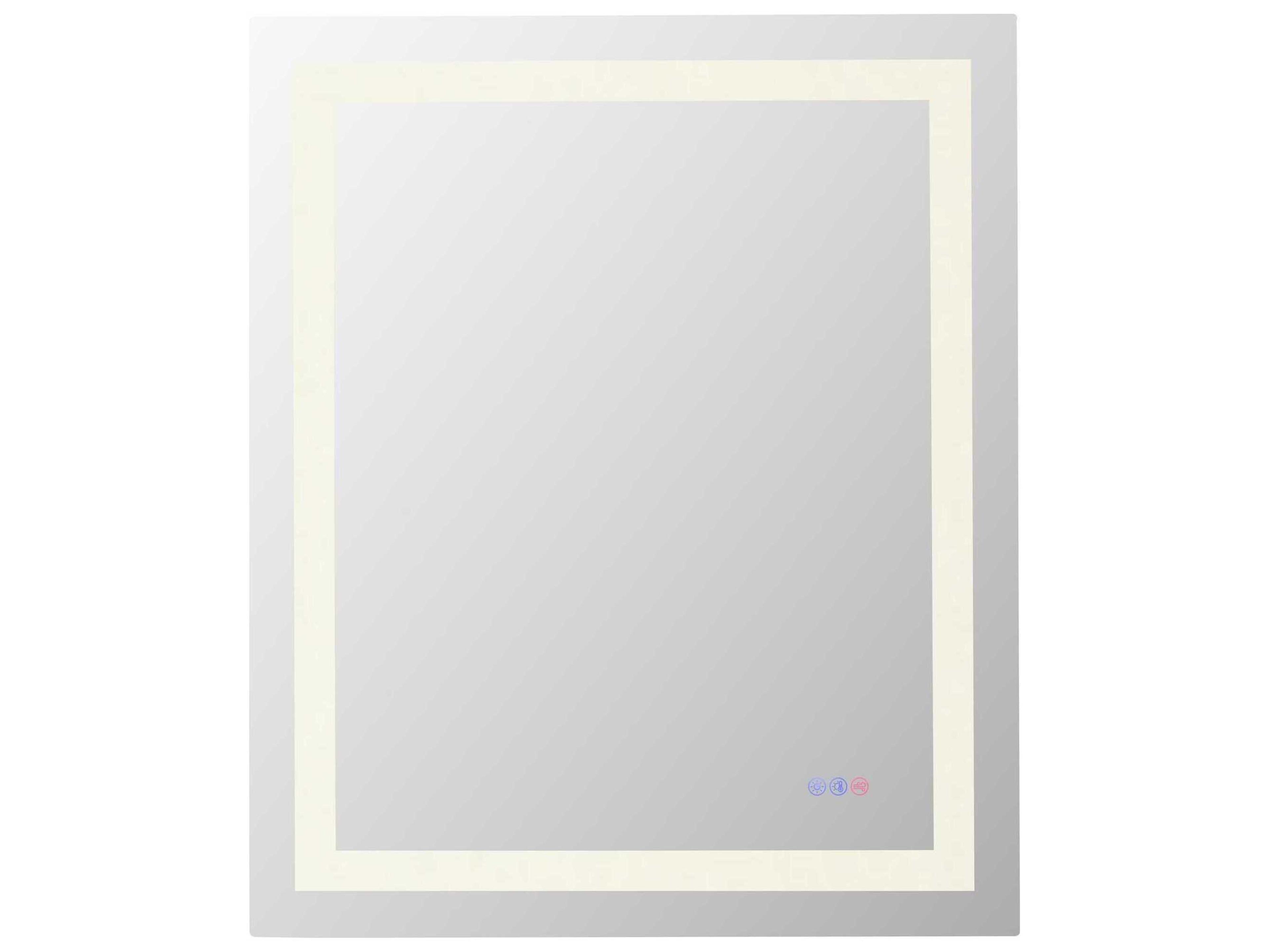 Riven White Rectangular Wall Mirror