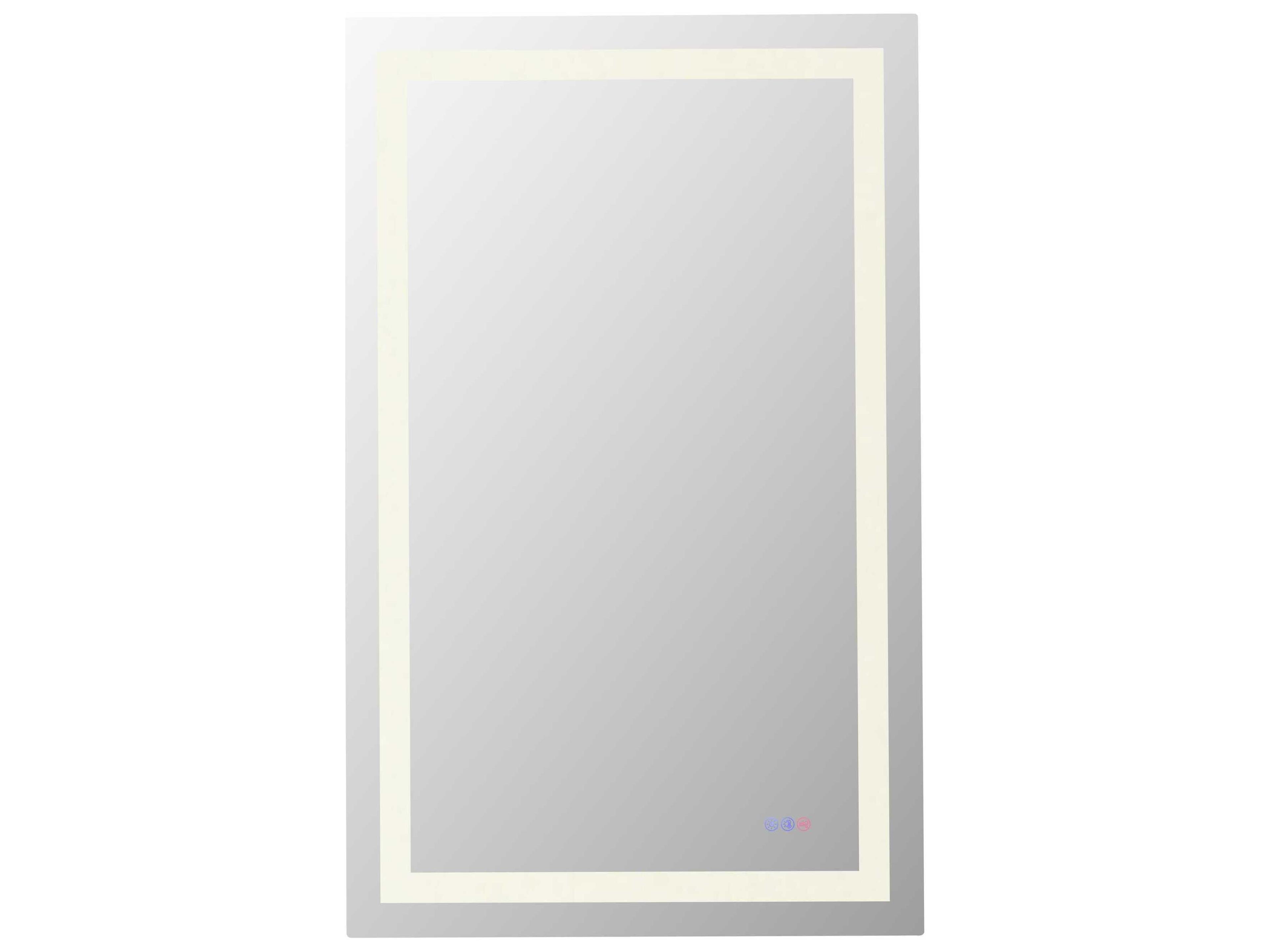 Riven White Rectangular Wall Mirror