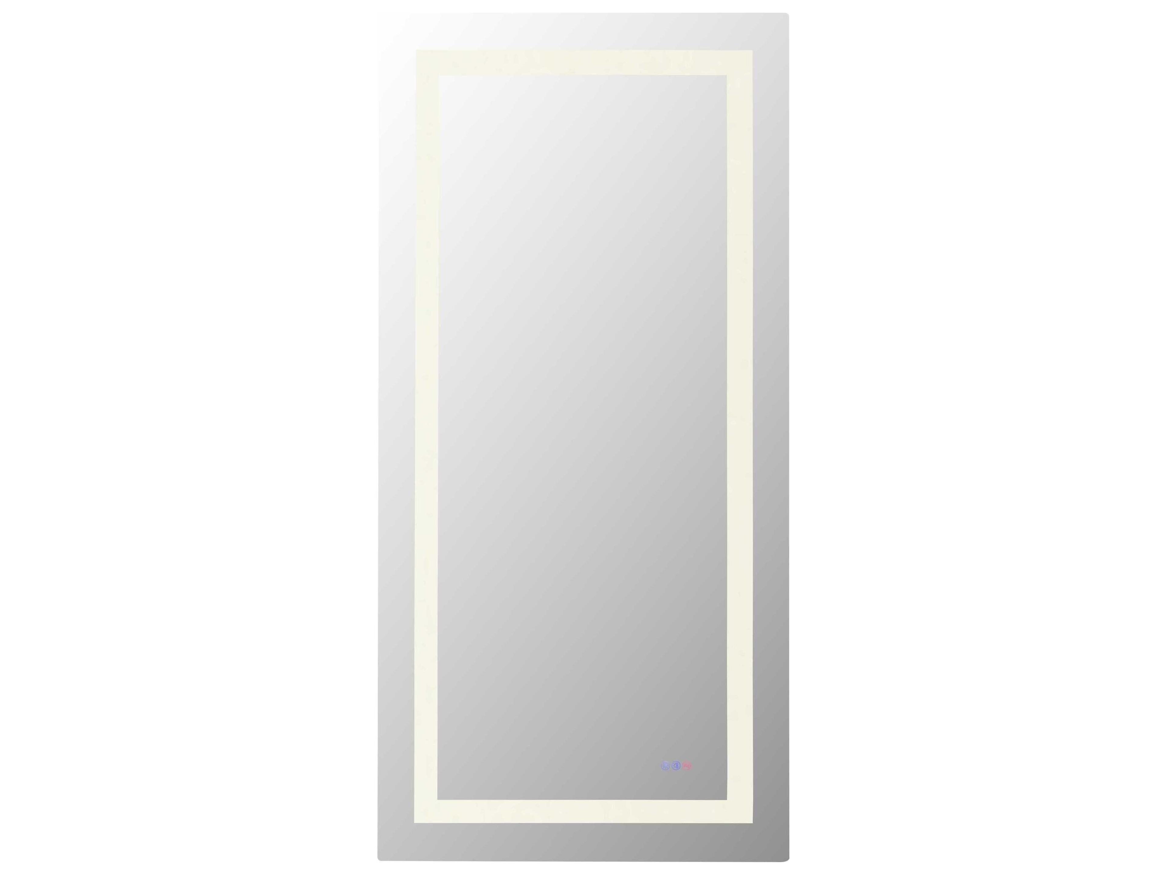 Riven White Rectangular Wall Mirror