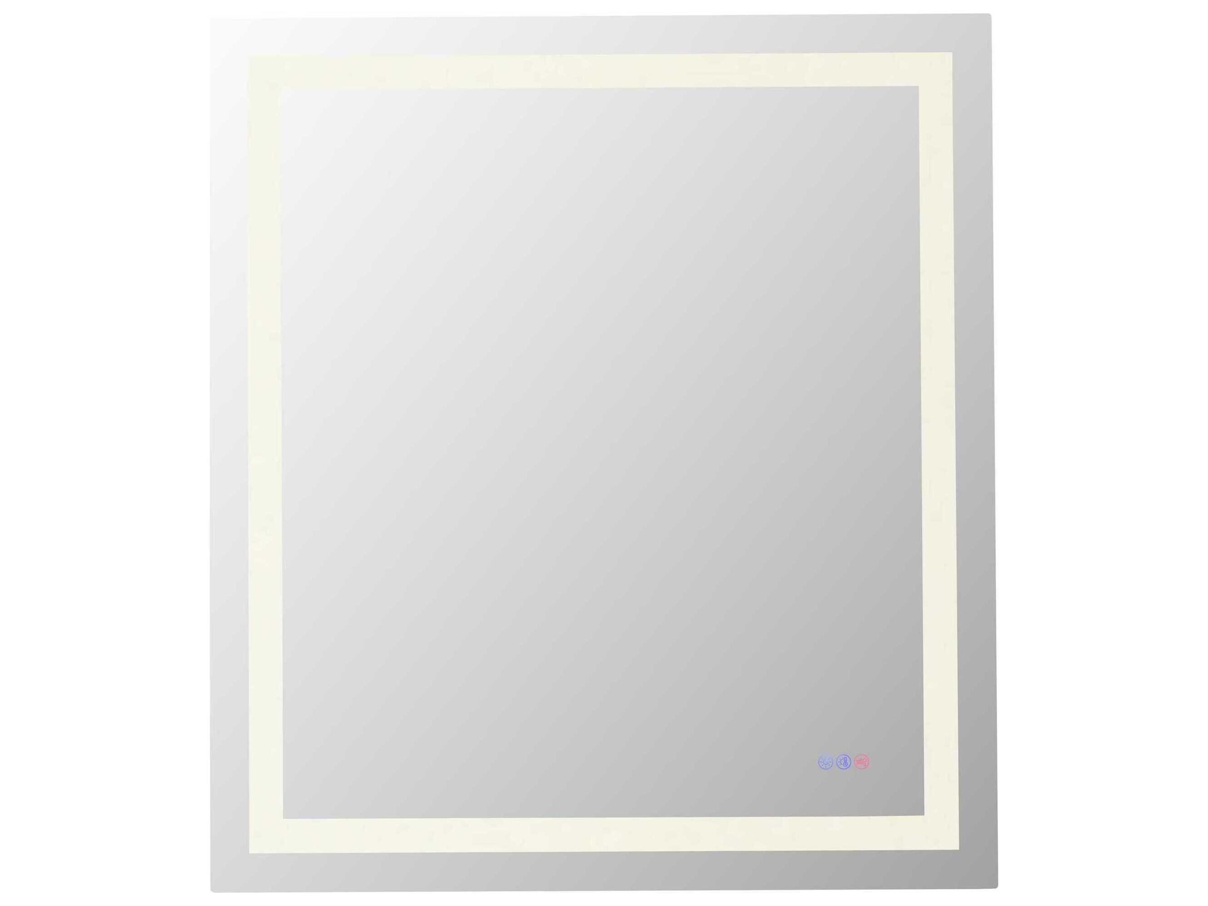 Riven White Rectangular Wall Mirror