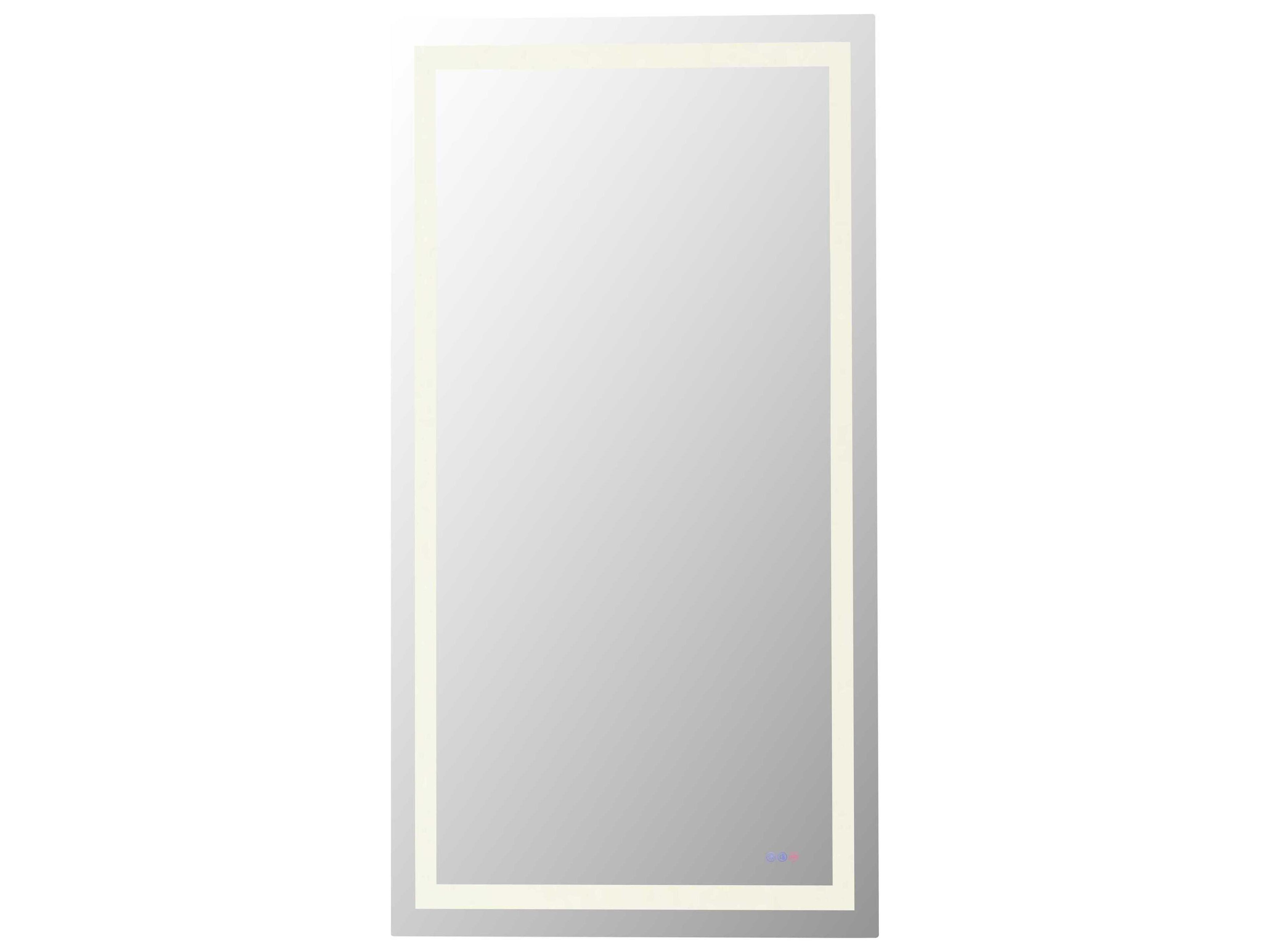 Riven White Rectangular Wall Mirror