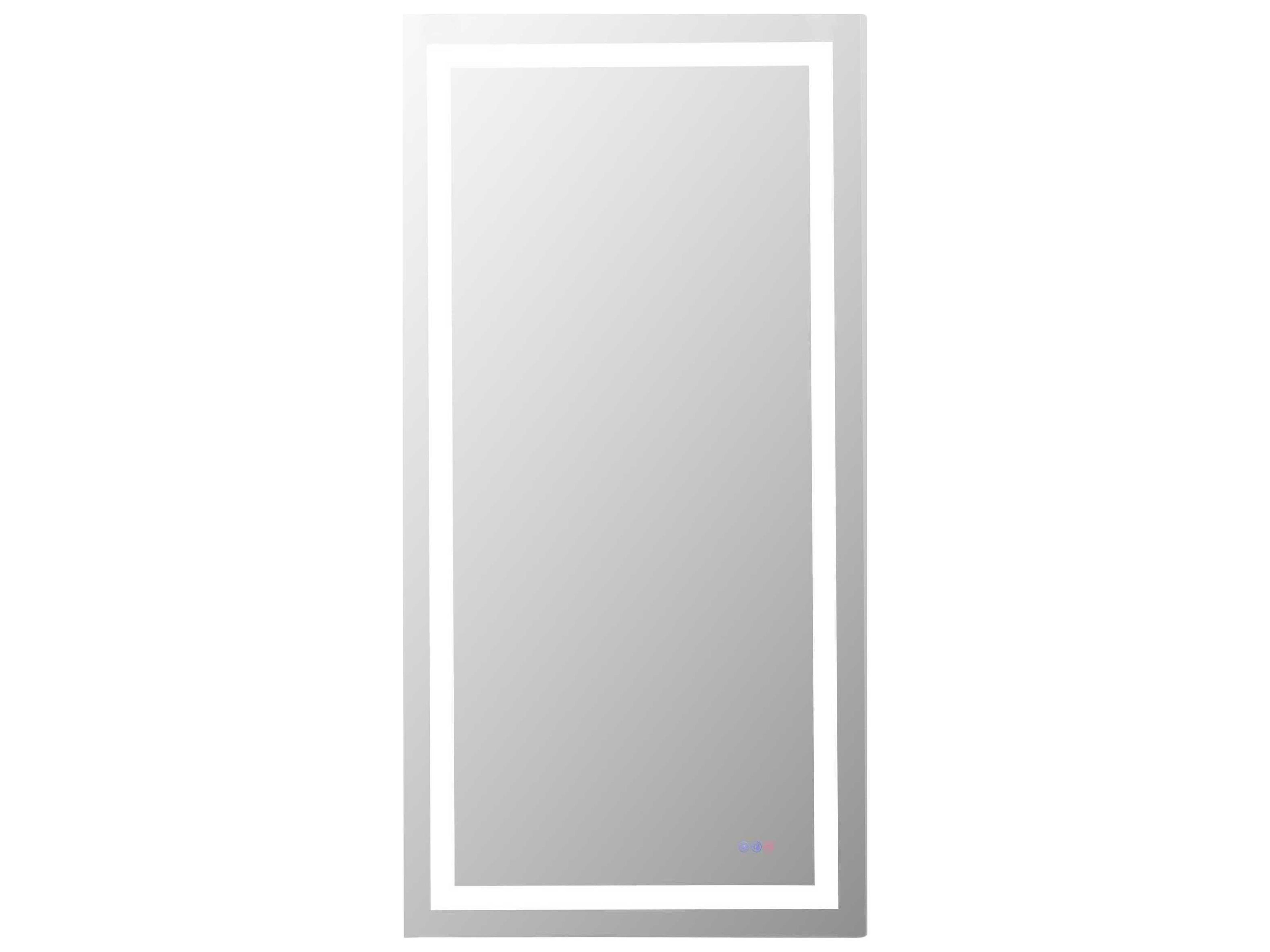 Riven White Rectangular Wall Mirror