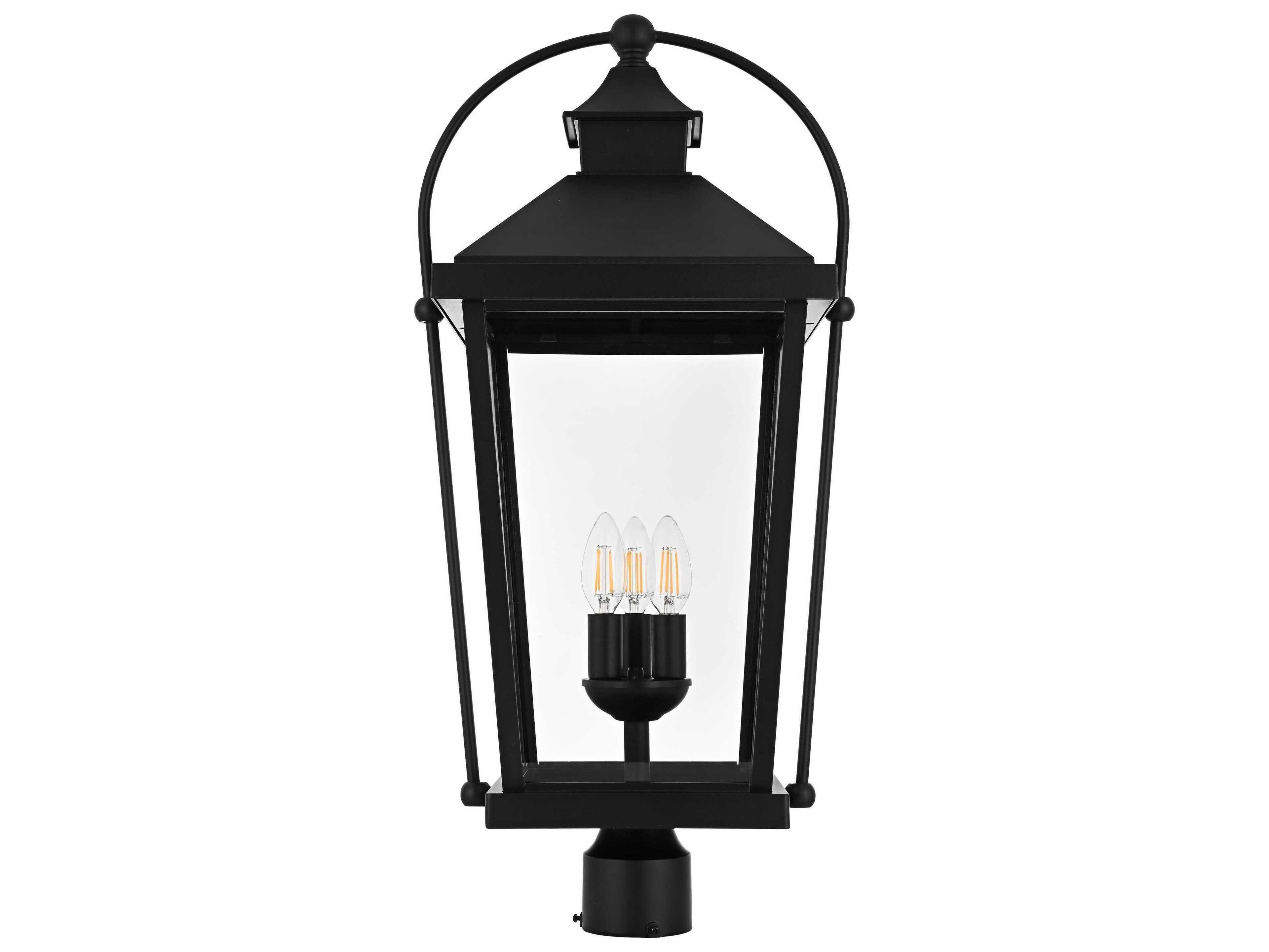 Elegant Lighting Luz 3-Light Outdoor Post Light