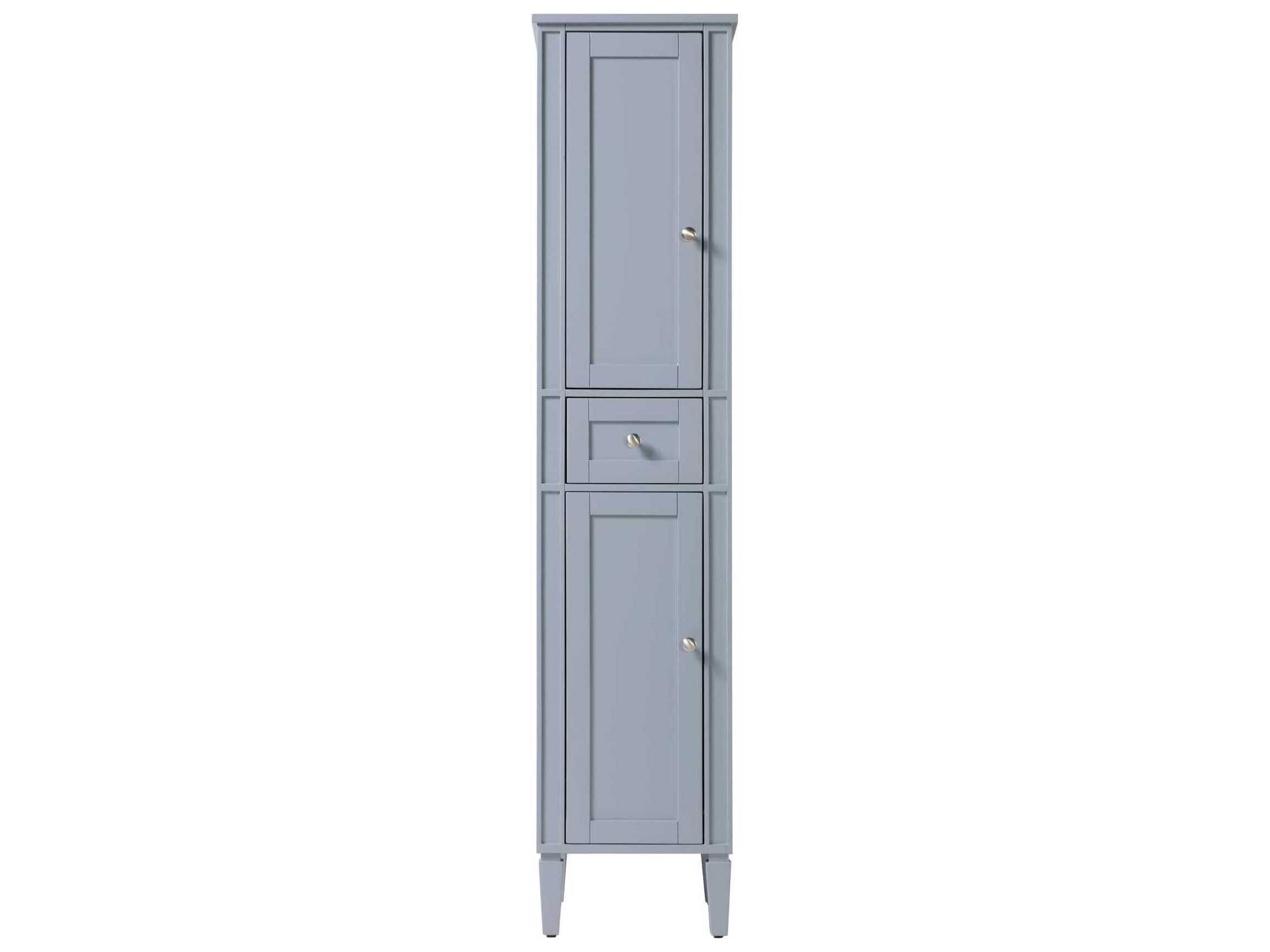 Park Avenue Grey Rubberwood Bath Storage Cabinet
