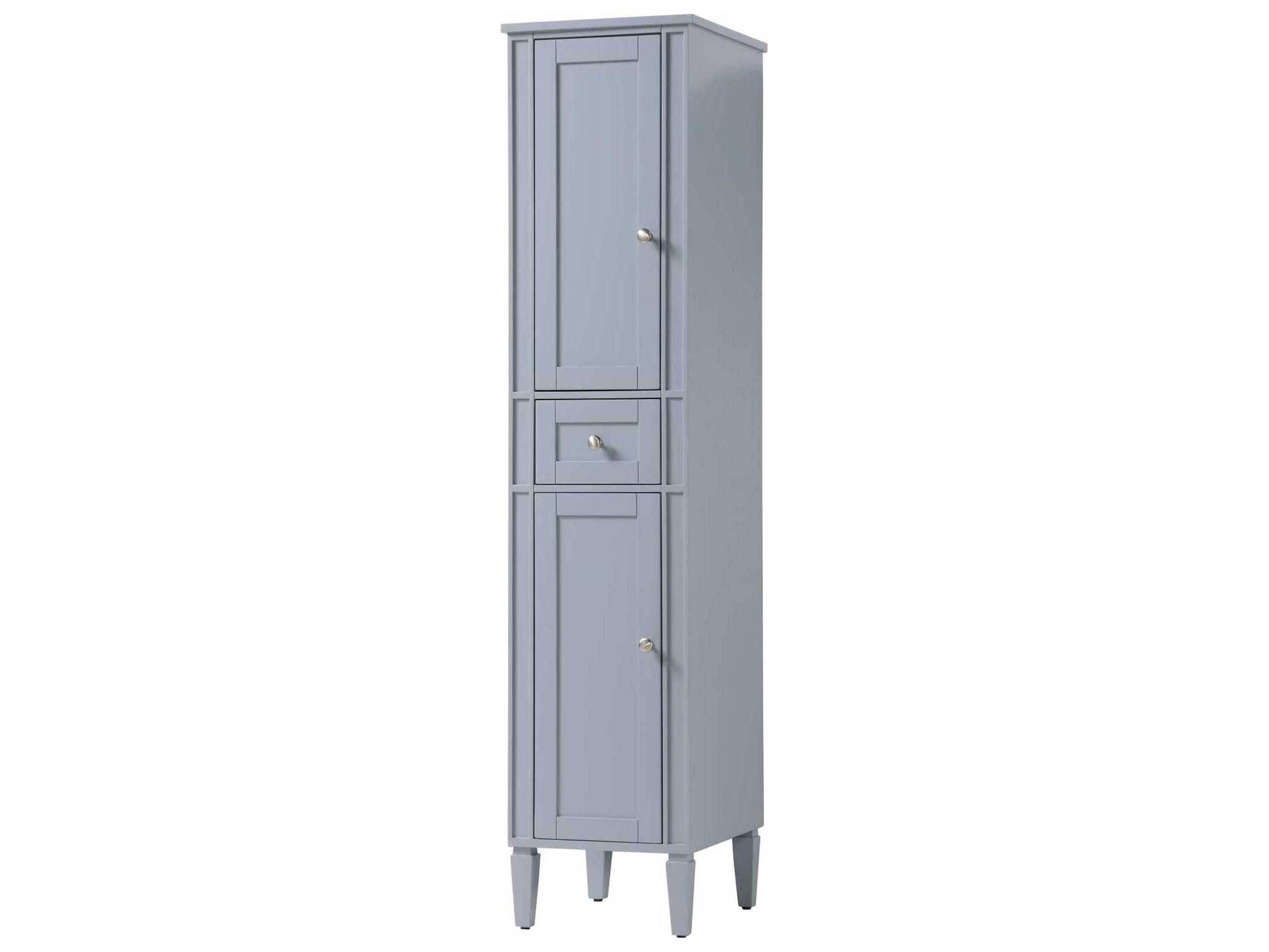 Elegant Lighting Park Avenue Grey Rubberwood Bath Storage Cabinet