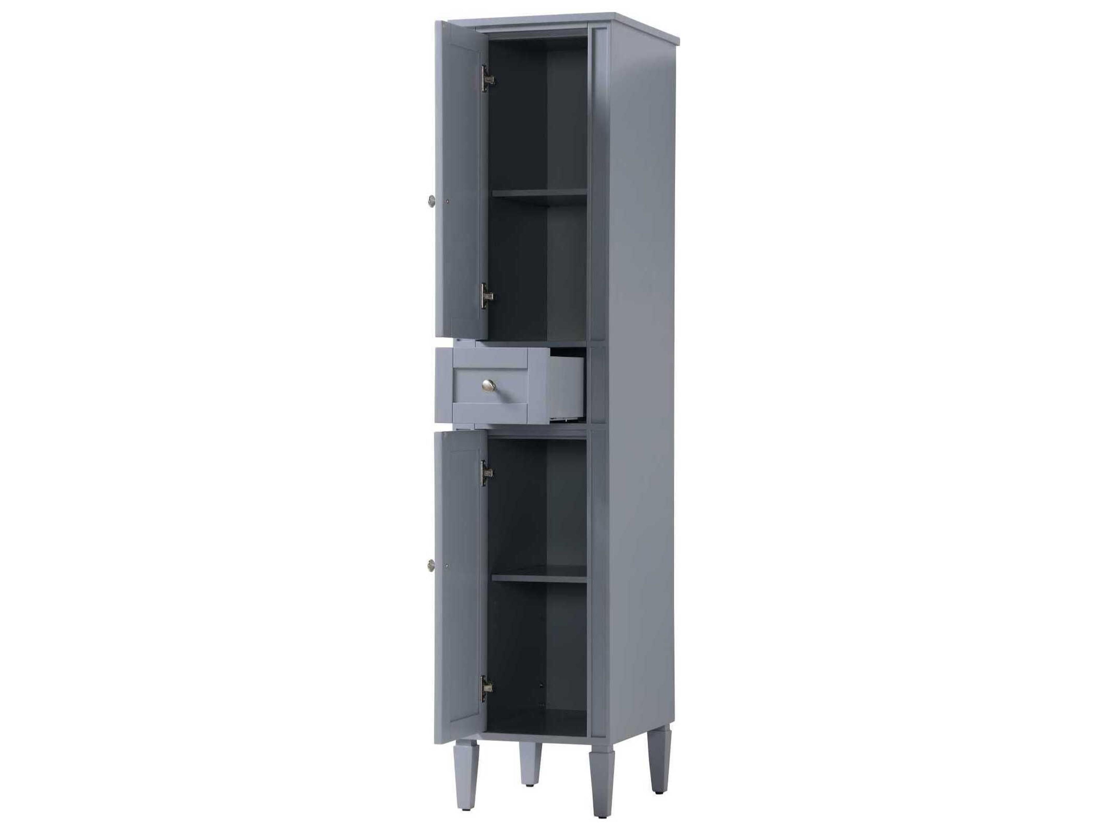 Elegant Lighting Park Avenue Grey Rubberwood Bath Storage Cabinet
