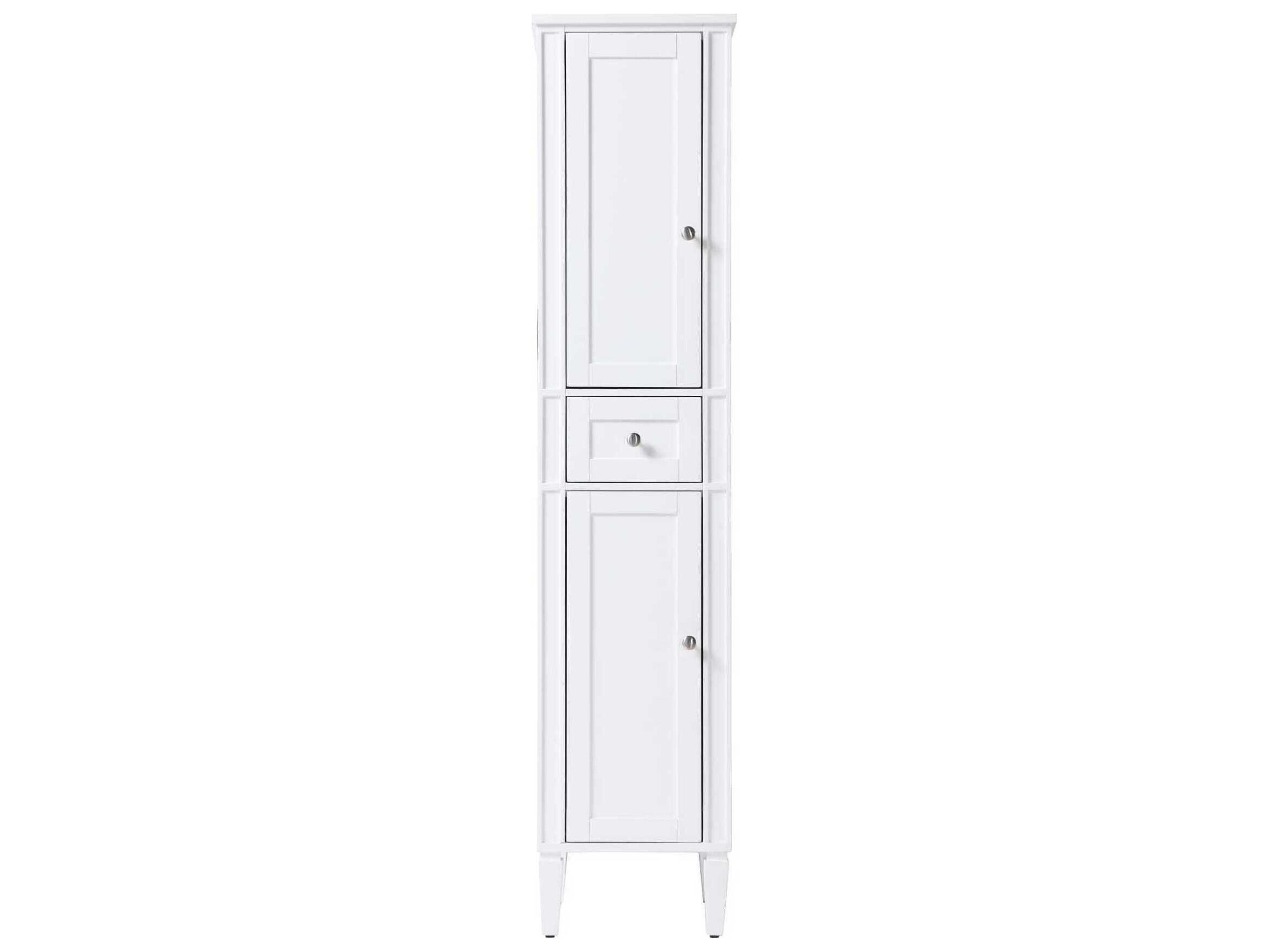 Park Avenue White Rubberwood Bath Storage Cabinet