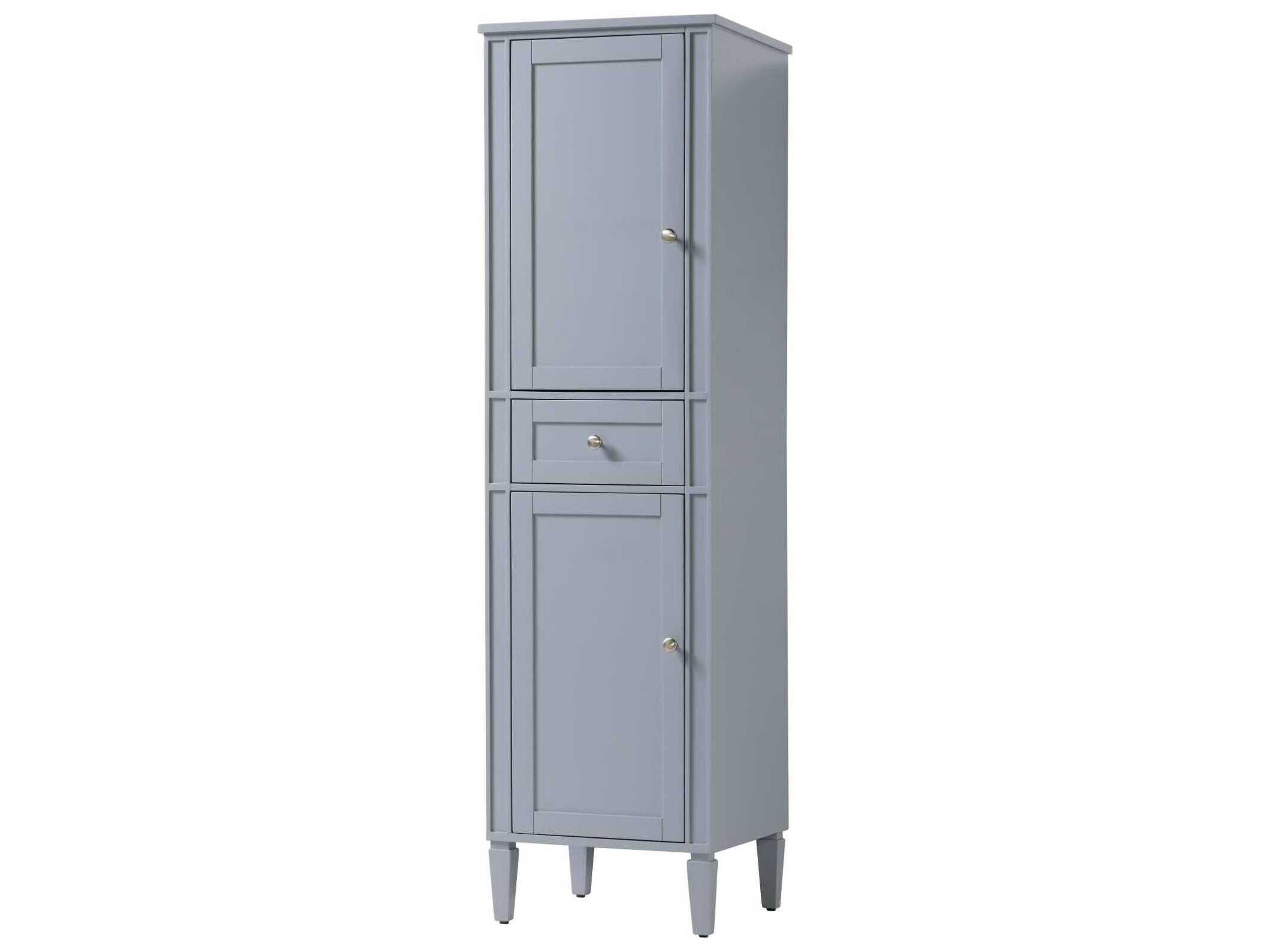 Elegant Lighting Park Avenue Grey Rubberwood Bath Storage Cabinet
