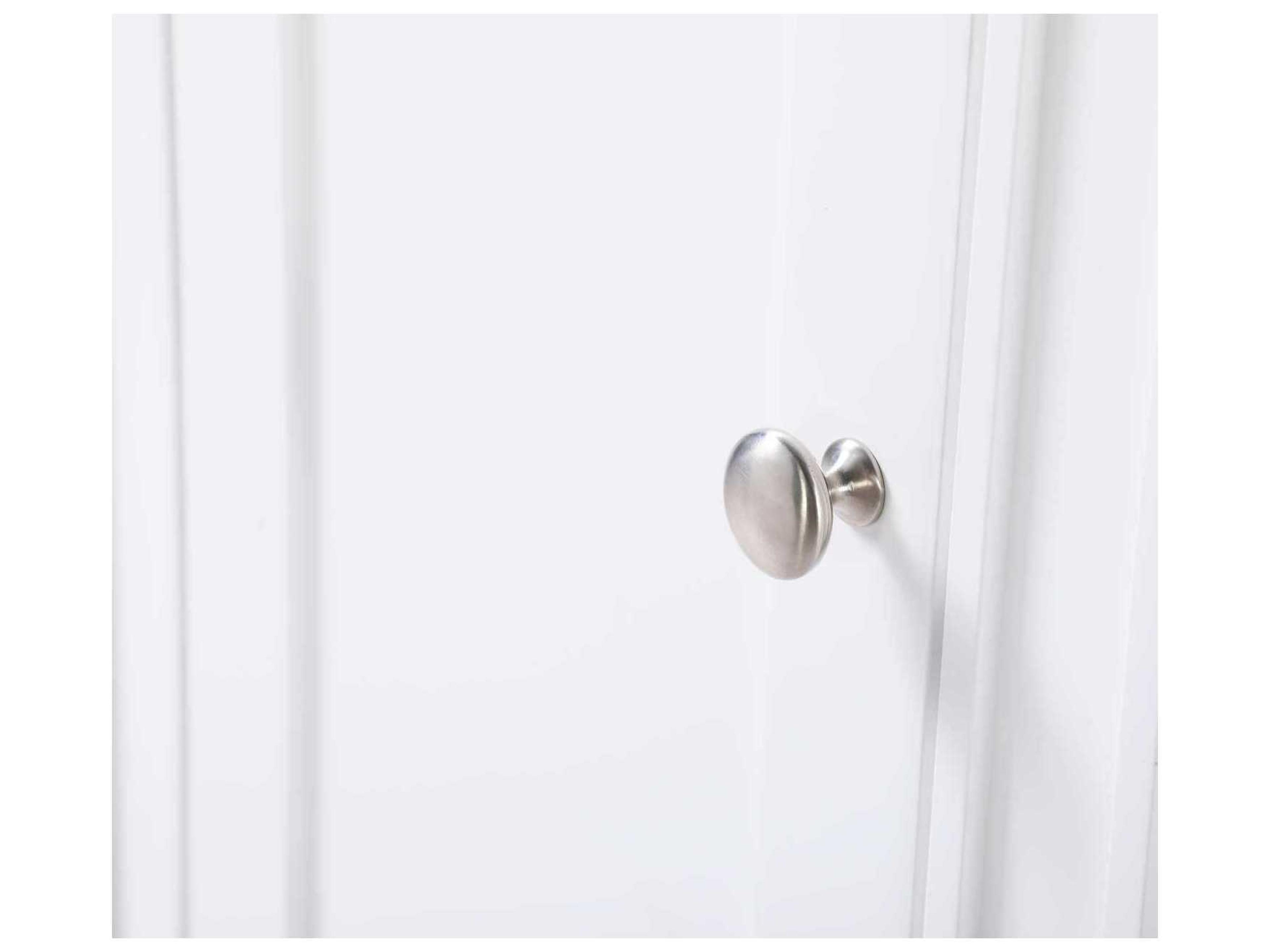 Elegant Lighting Park Avenue White Rubberwood Bath Storage Cabinet