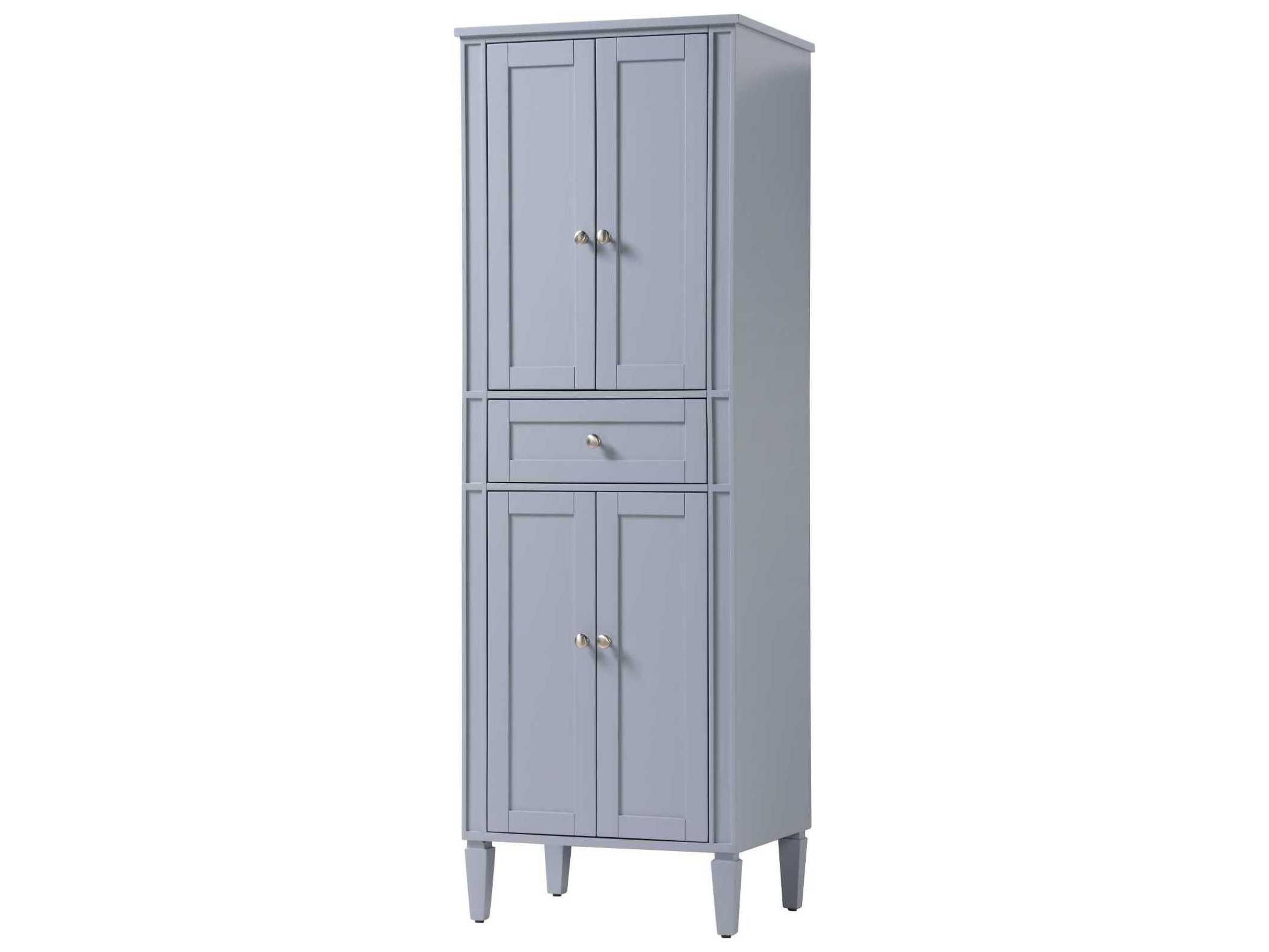 Elegant Lighting Park Avenue Grey Rubberwood Bath Storage Cabinet